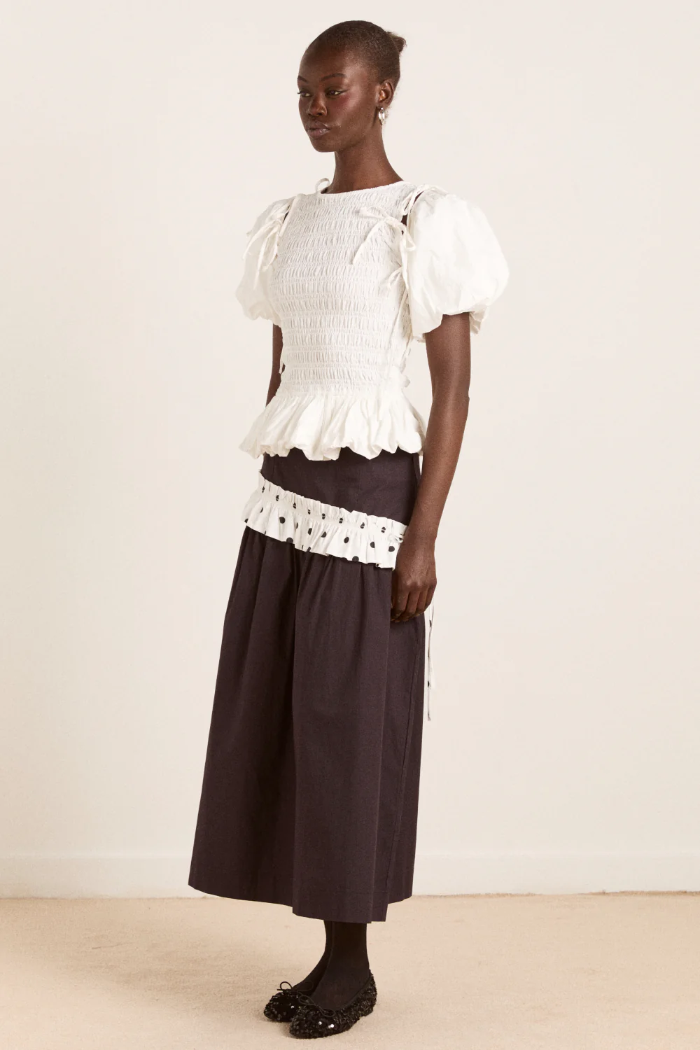 becca multi-way blouse - white