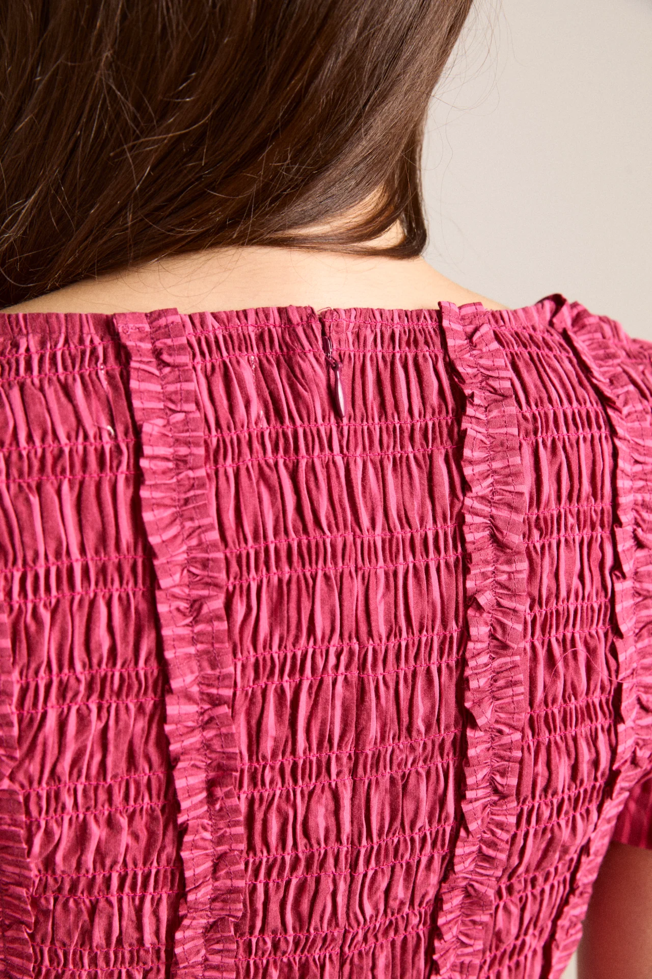 raphaela ruffle midi dress - berry business