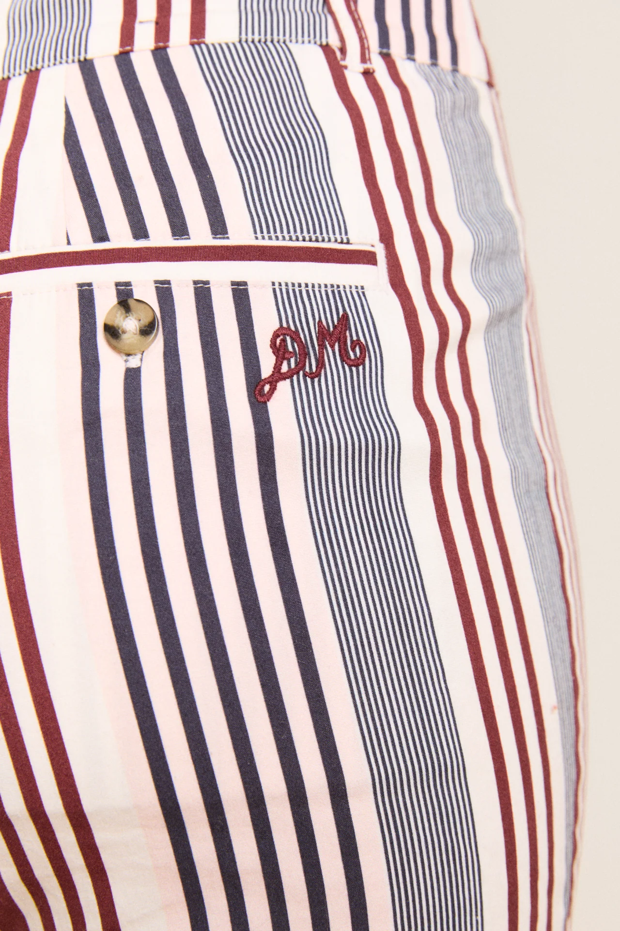 gaia capri trouser - multi business stripe