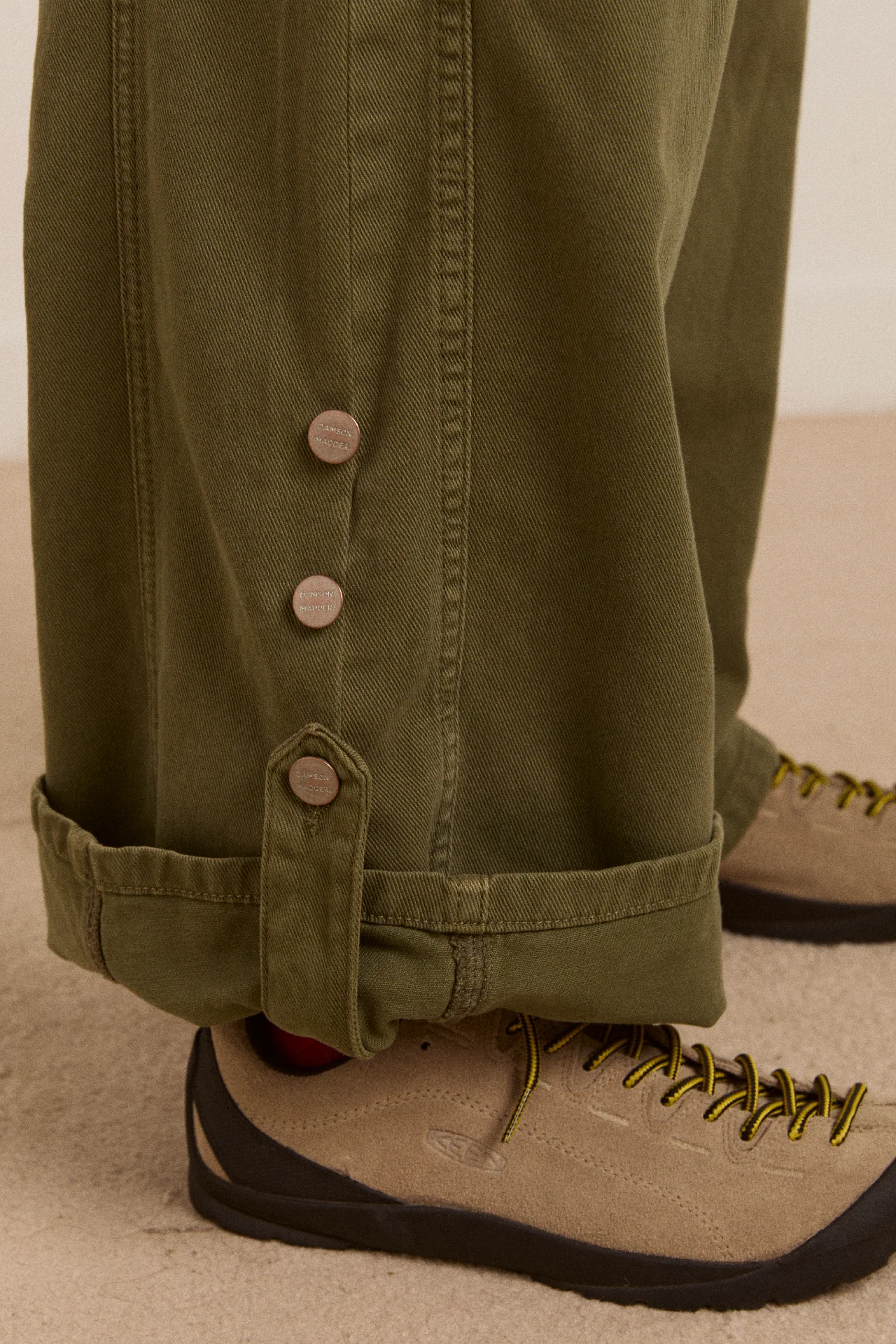 wylie turn up jeans - khaki