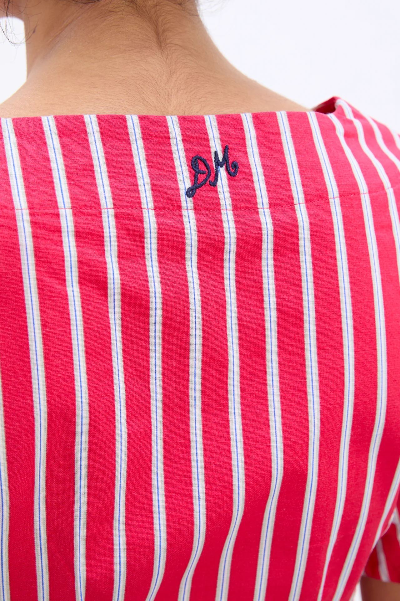 shell blouse - red stripe