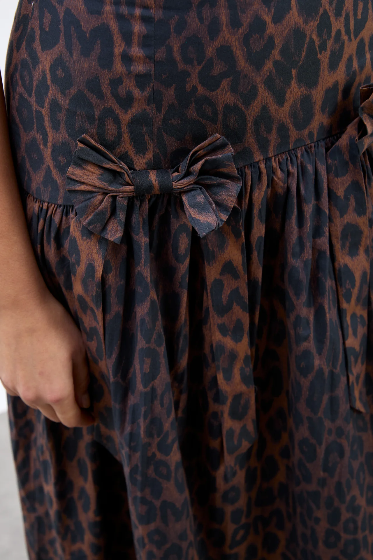 persephone midi dress - dark leopard