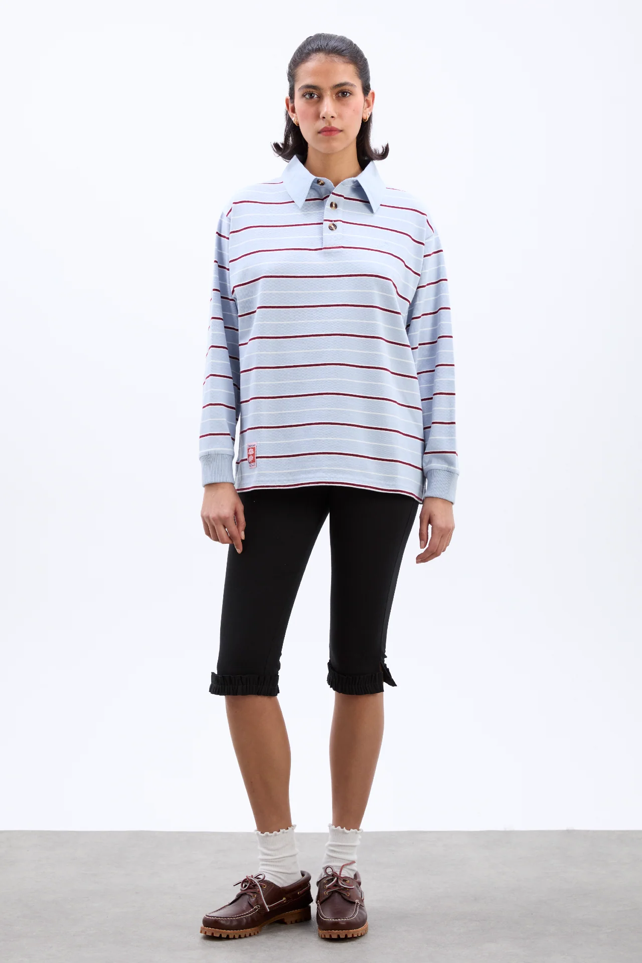 remie rugby shirt - light blue stripe