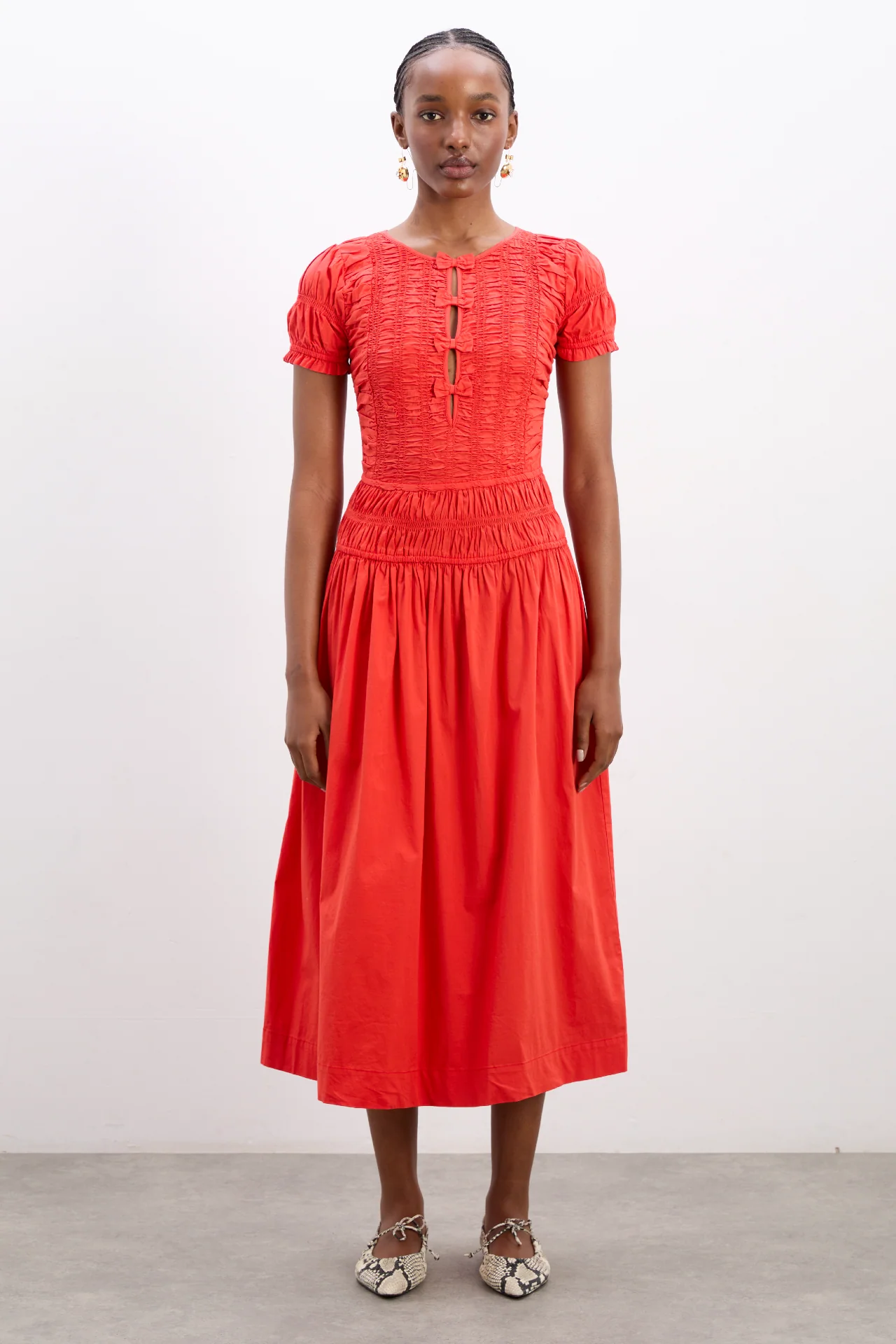 saffy midi dress - red alert