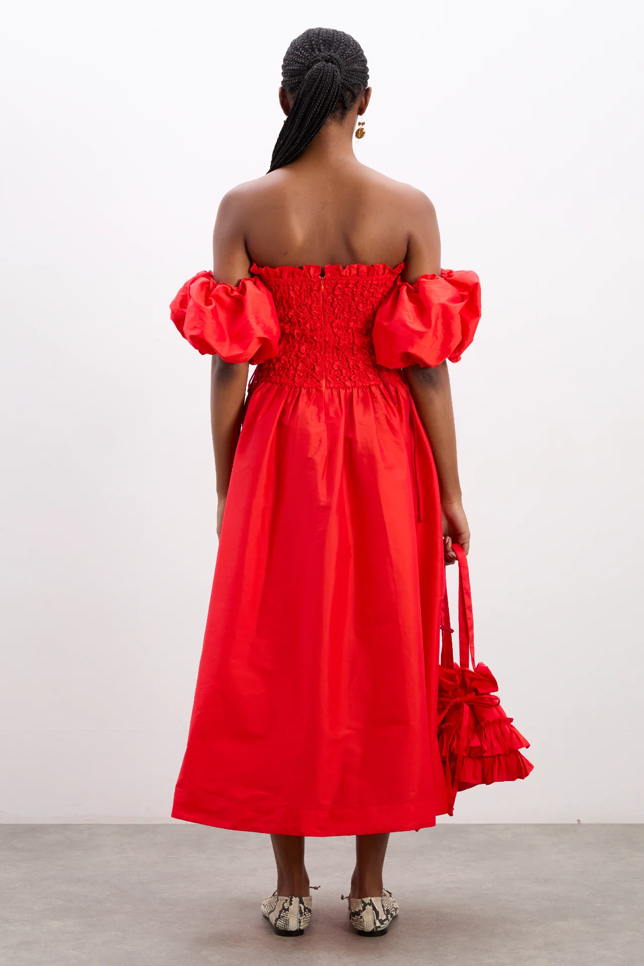 sita multiway midi dress - red