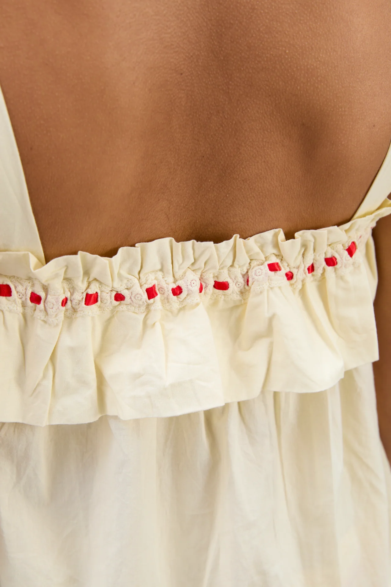 tula wide strap smock cami - butter/red