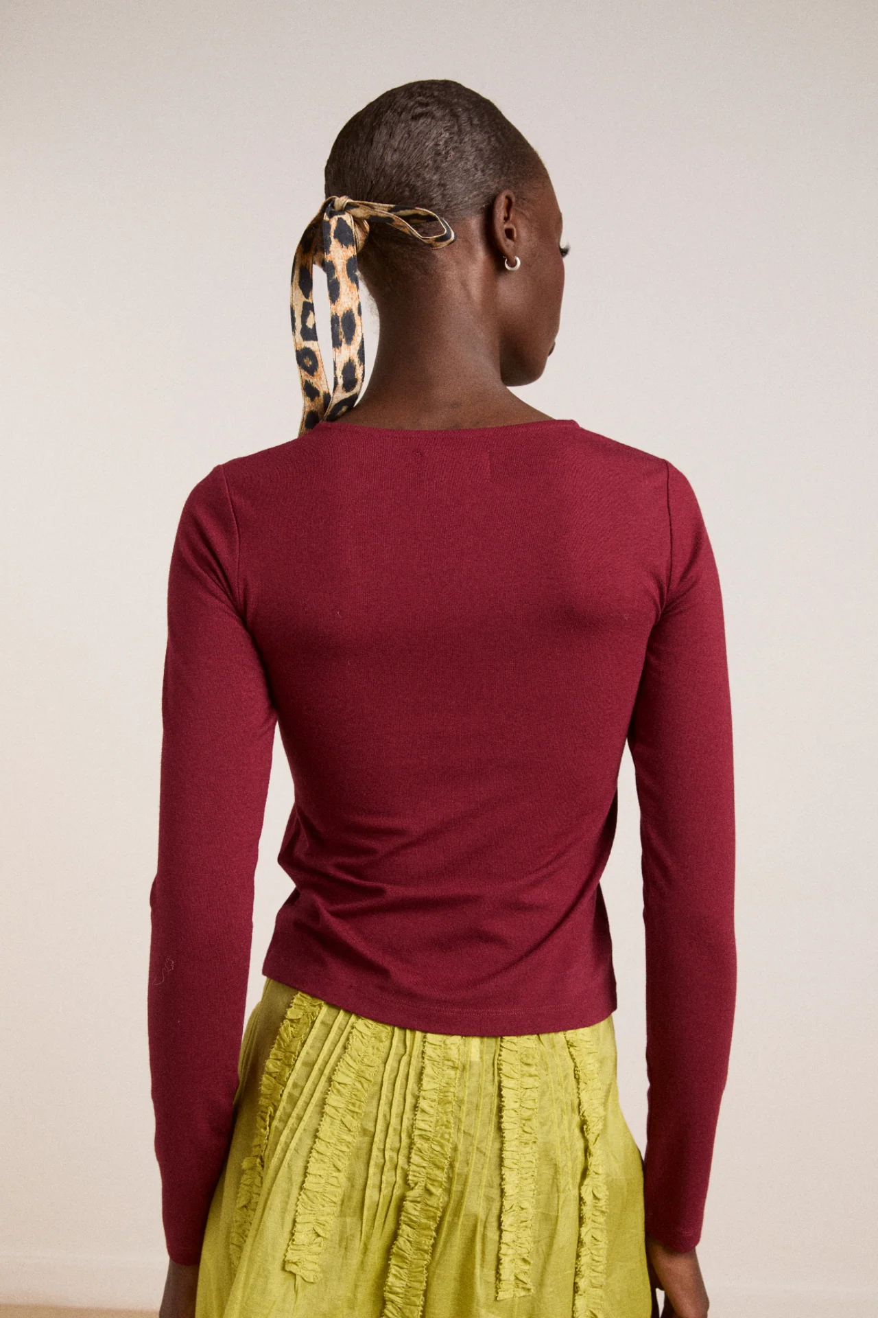 ninette ls top - burgundy