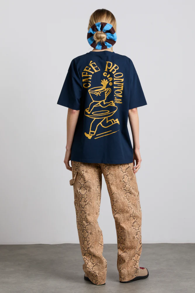 cafe pronto boyfriend tee - navy