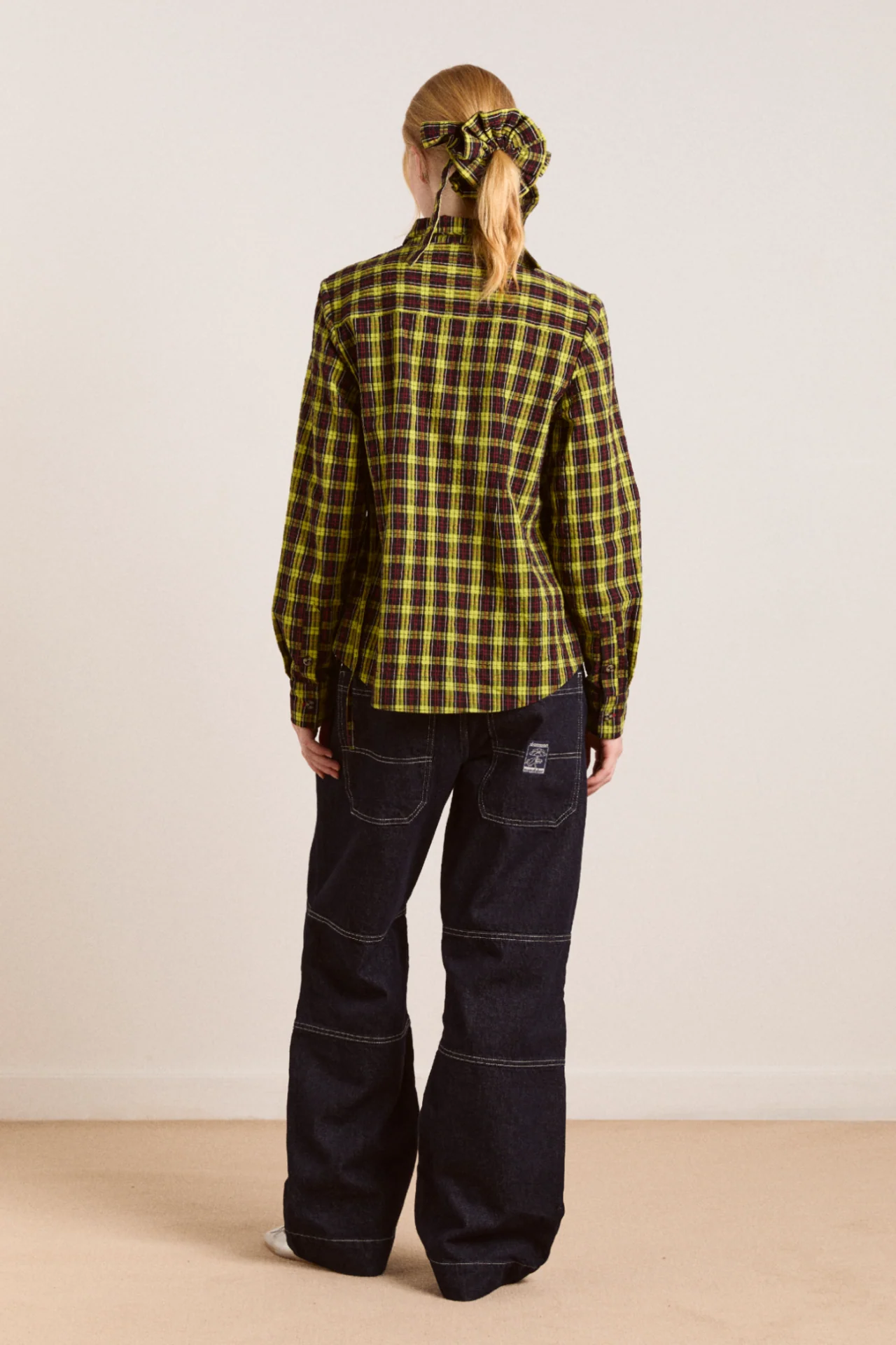 robyn shirt with removable tie - yellow check