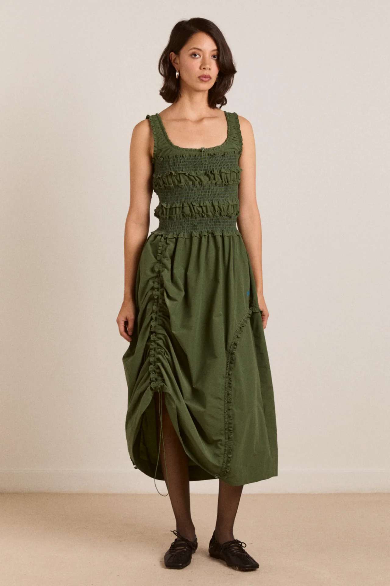 cynthia midi dress olive
