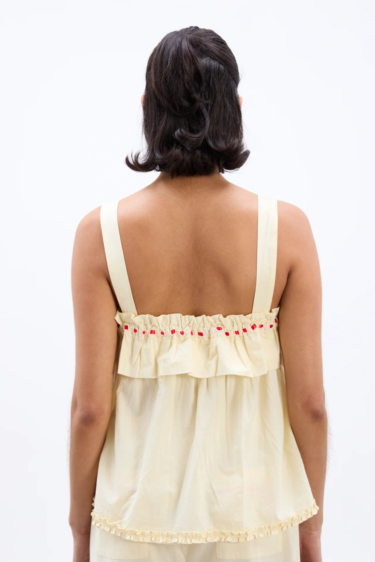 tula wide strap smock cami - butter/red