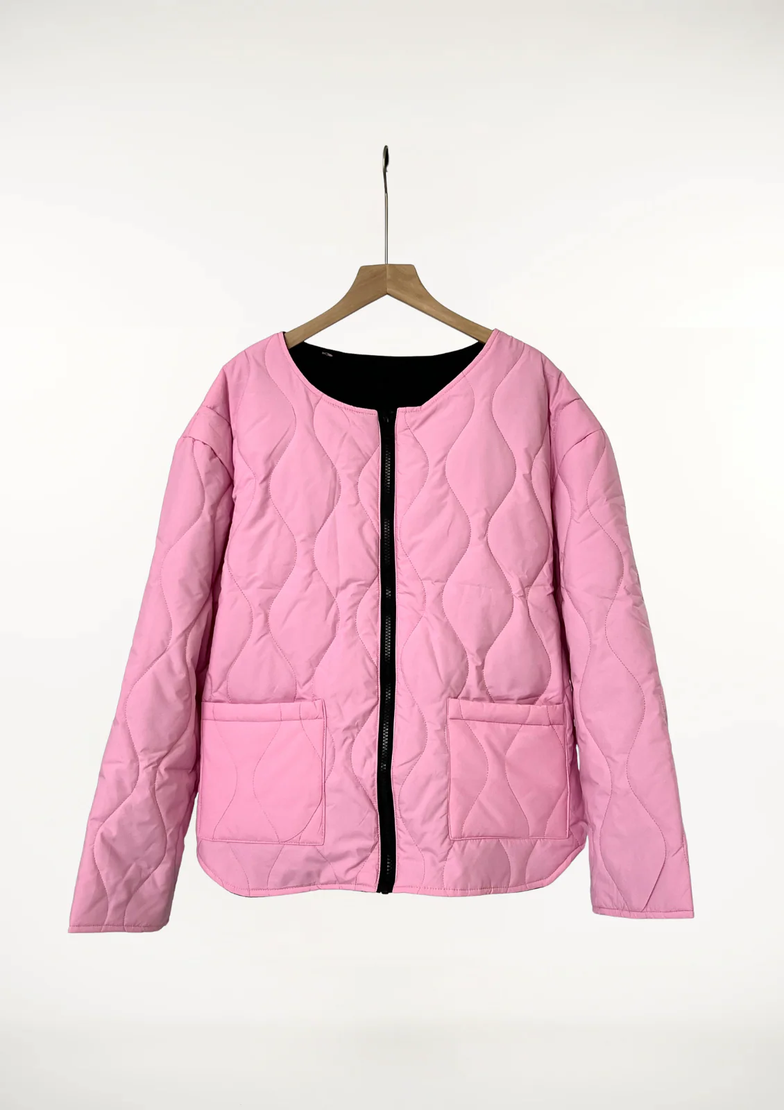 PUFFIT Women's Thin Round Neck Quilted Jacket