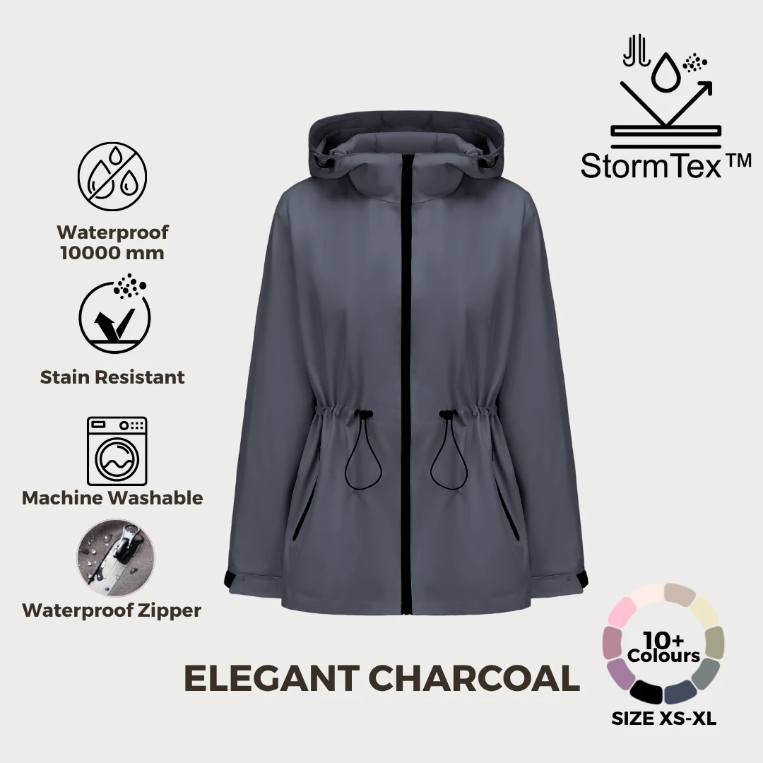 Women's Lightweight Water-repellent Raincoat Jacket