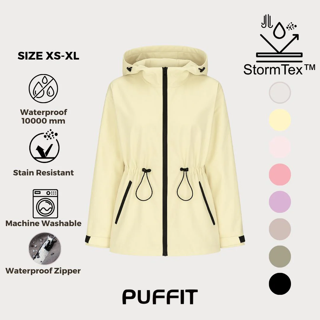 Women's Lightweight Water-repellent Raincoat Jacket
