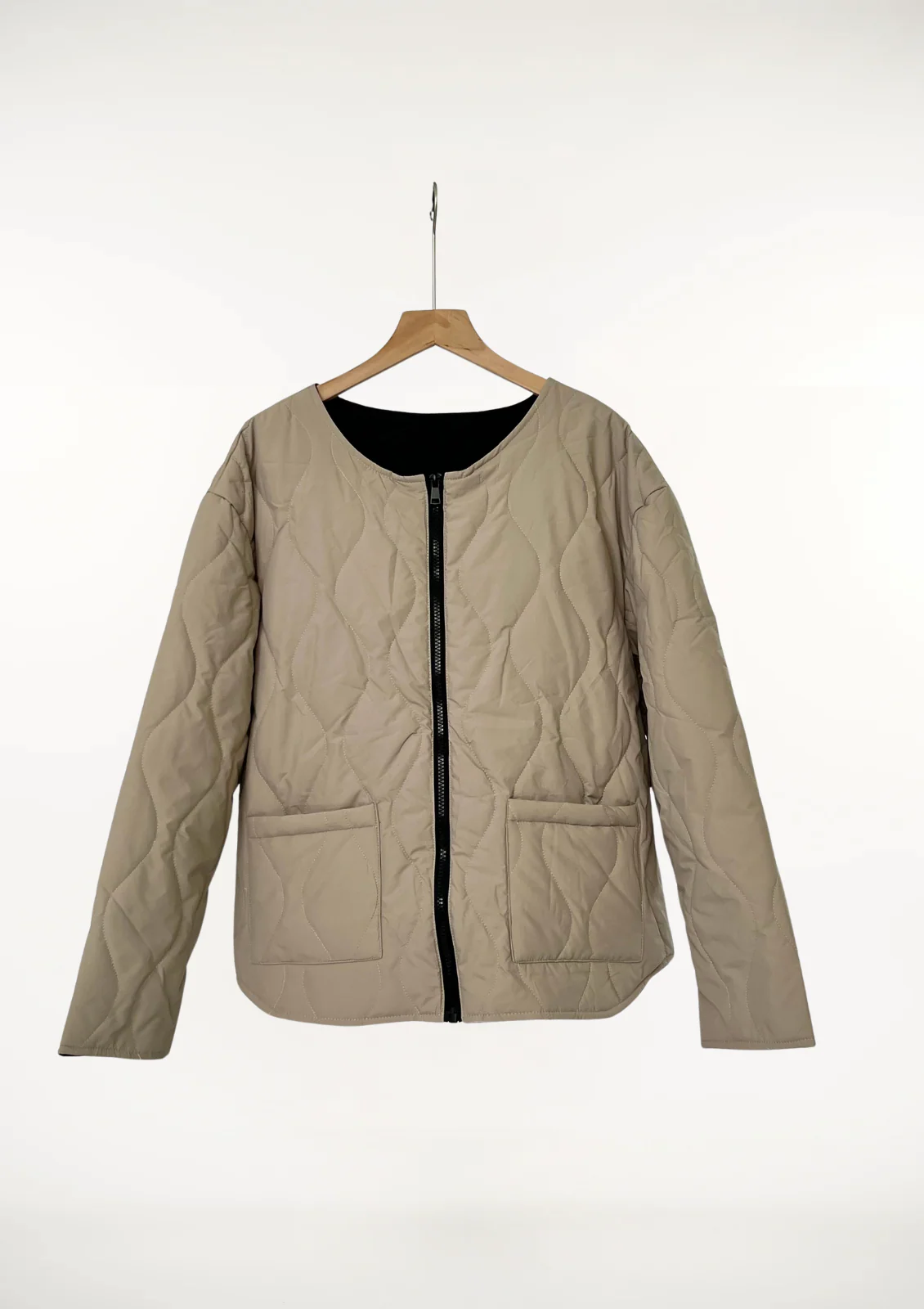 PUFFIT Women's Thin Round Neck Quilted Jacket