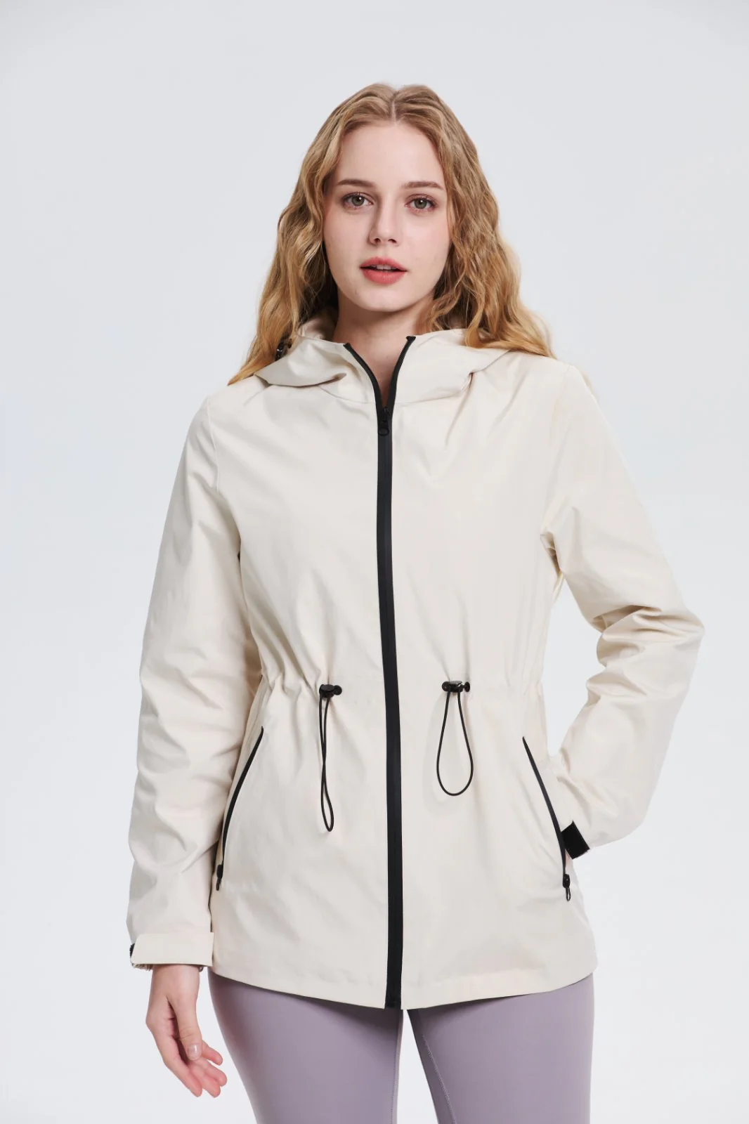 Women's Lightweight Water-repellent Raincoat Jacket