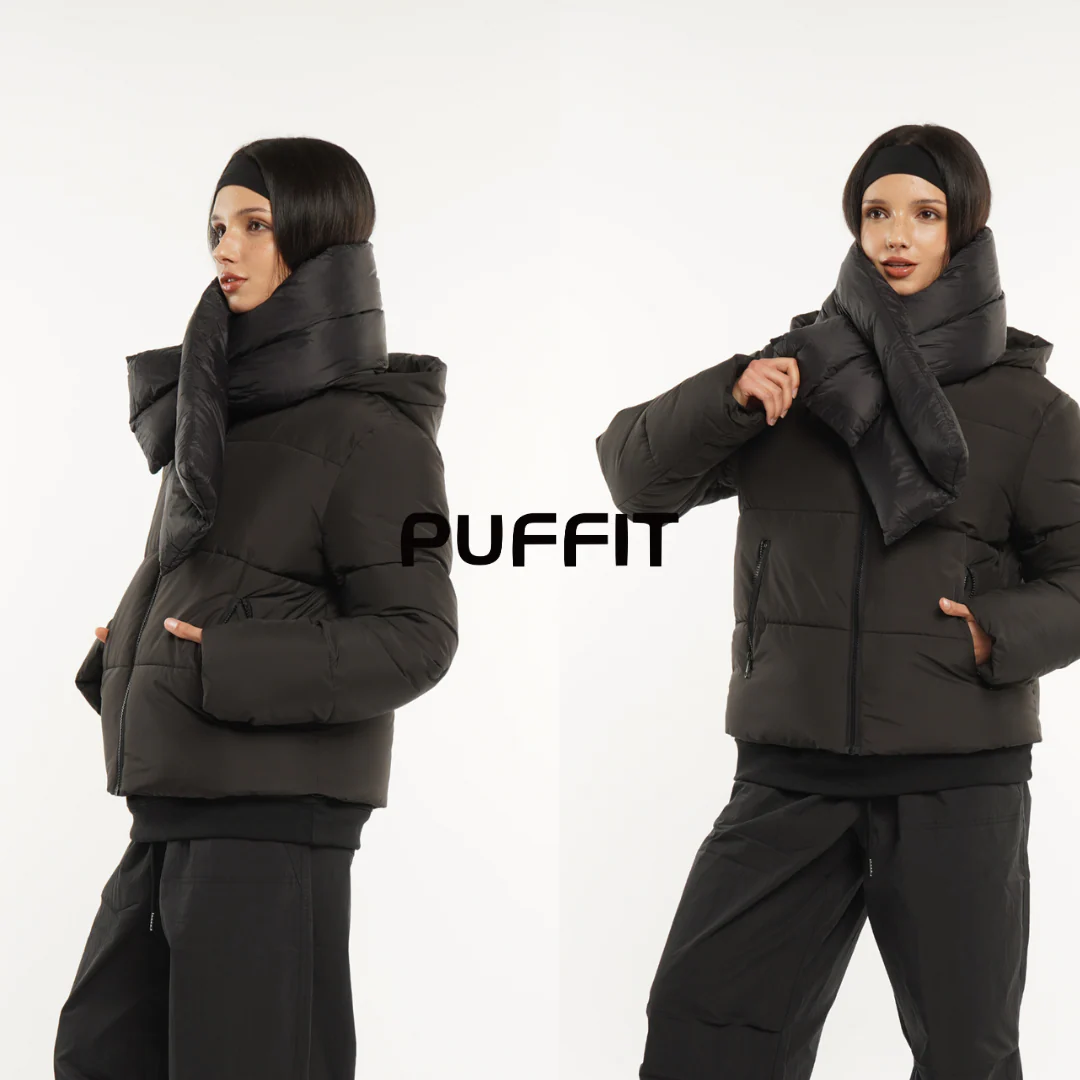 Padded Scarf With Logo Label Stitched At Bottom