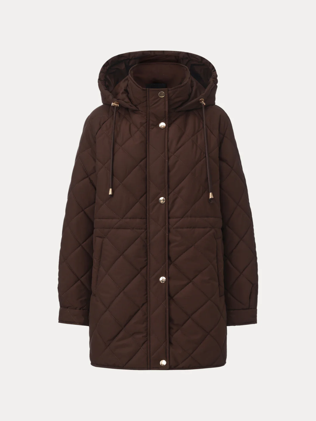 Lightweight Warm Quilted Jacket with a Cinched Waist