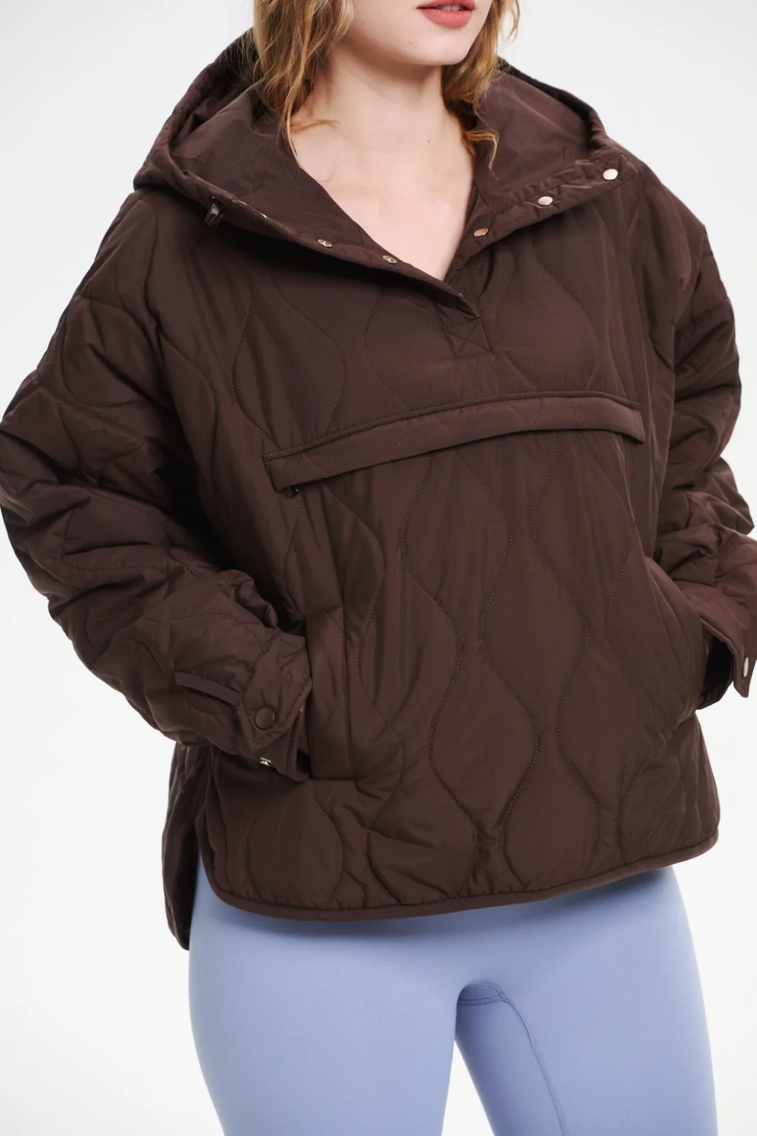 Women's Packable Quilted Water - Repellent Hooded Pullover