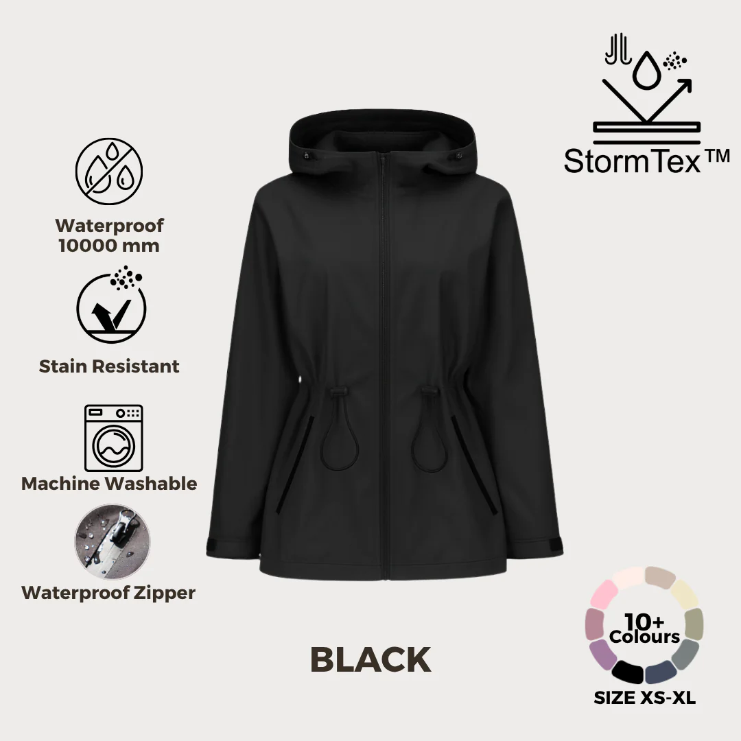 Women's Lightweight Water-repellent Raincoat Jacket
