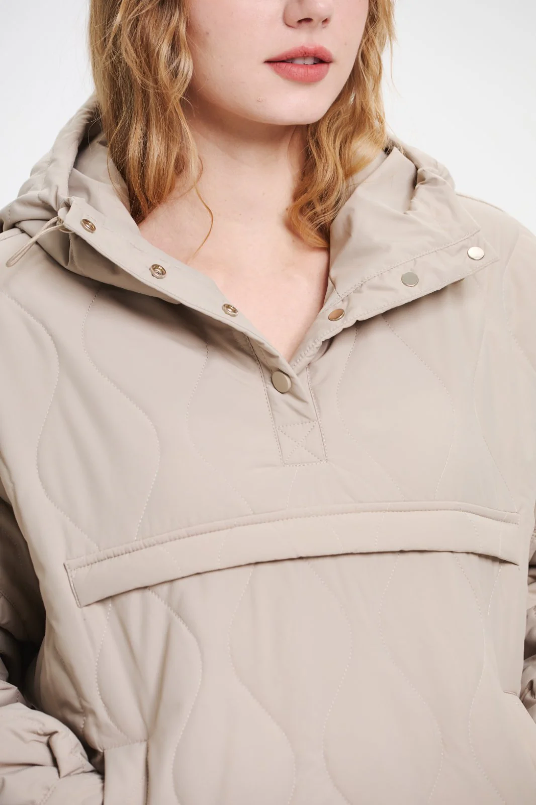 Women's Packable Quilted Water - Repellent Hooded Pullover