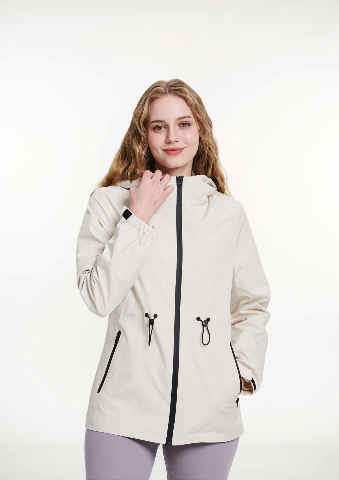 Women's Lightweight Water-repellent Raincoat Jacket