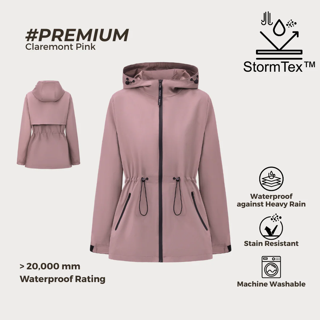 Women's Lightweight Water-repellent Raincoat Jacket