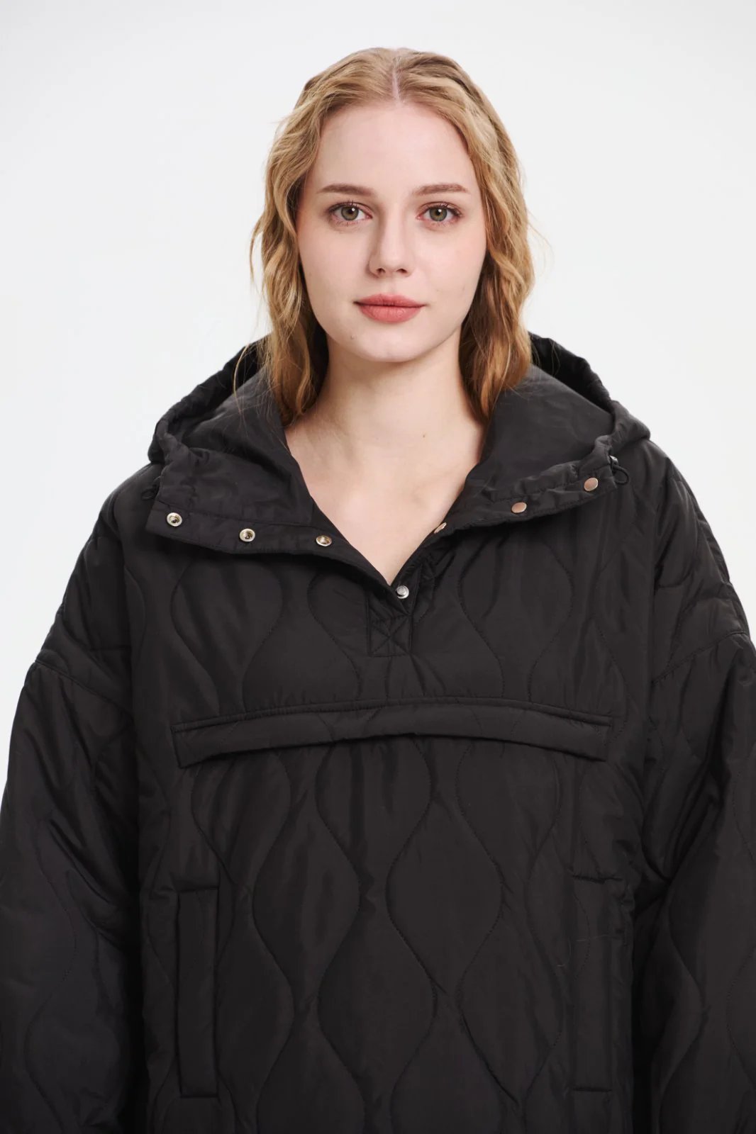 Women's Packable Quilted Water - Repellent Hooded Pullover