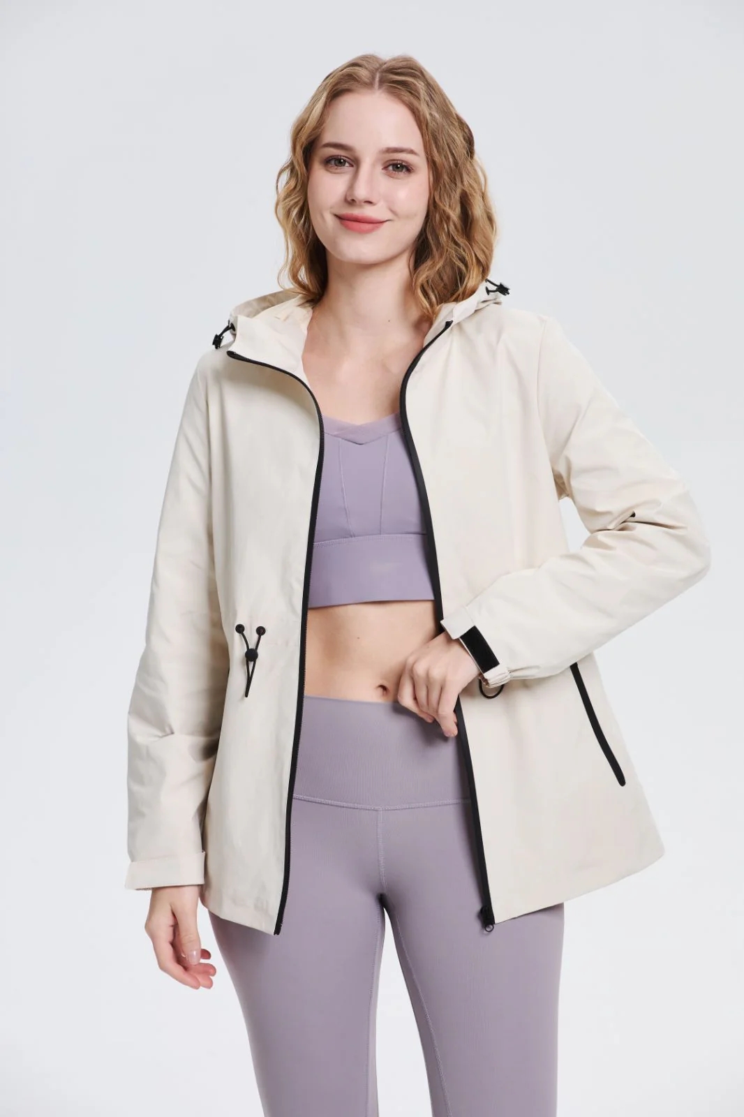 Women's Lightweight Water-repellent Raincoat Jacket