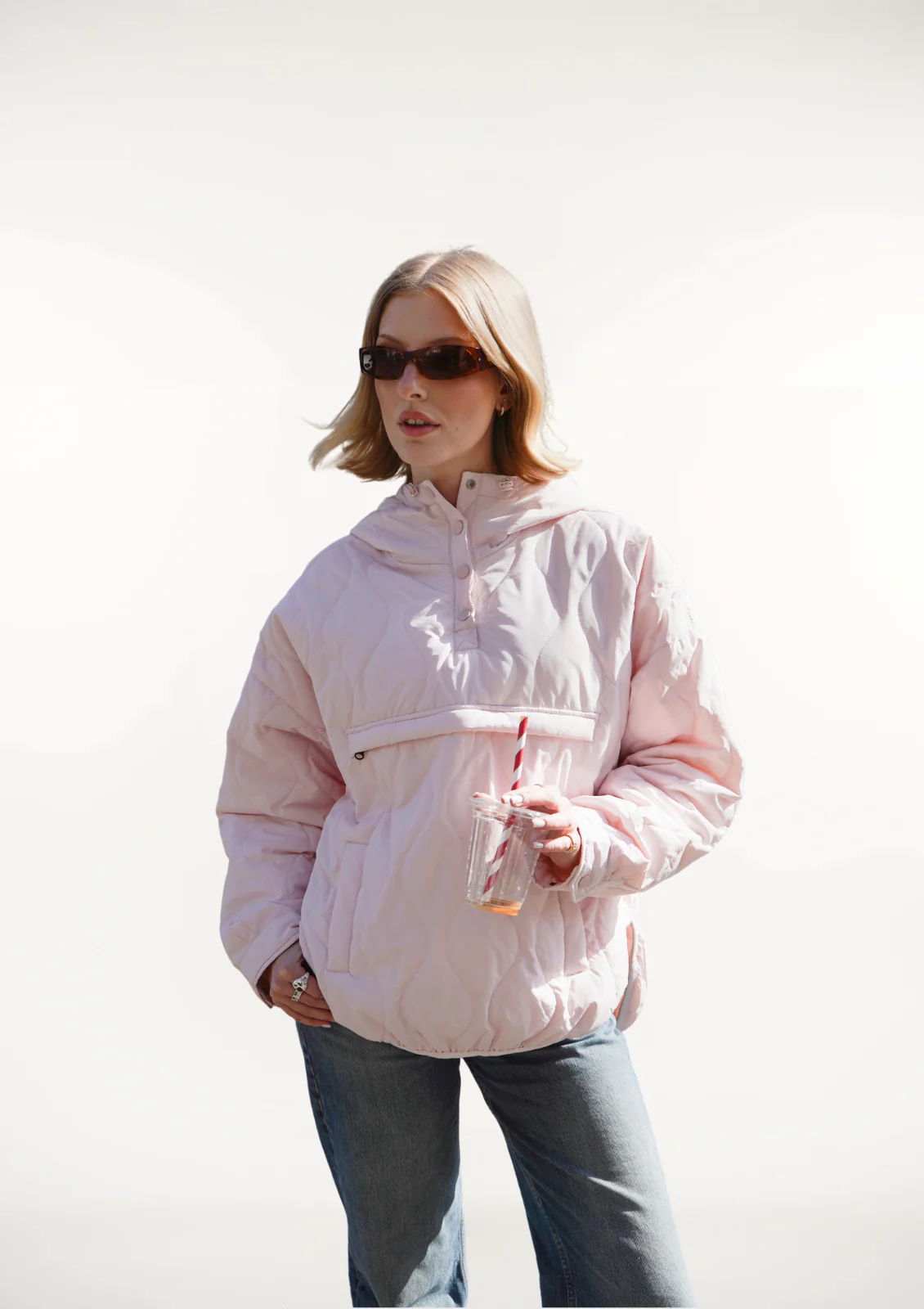Women's Packable Quilted Water - Repellent Hooded Pullover