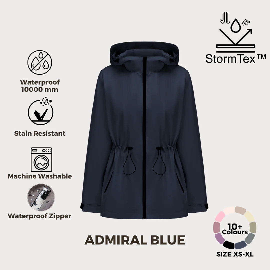 Women's Lightweight Water-repellent Raincoat Jacket
