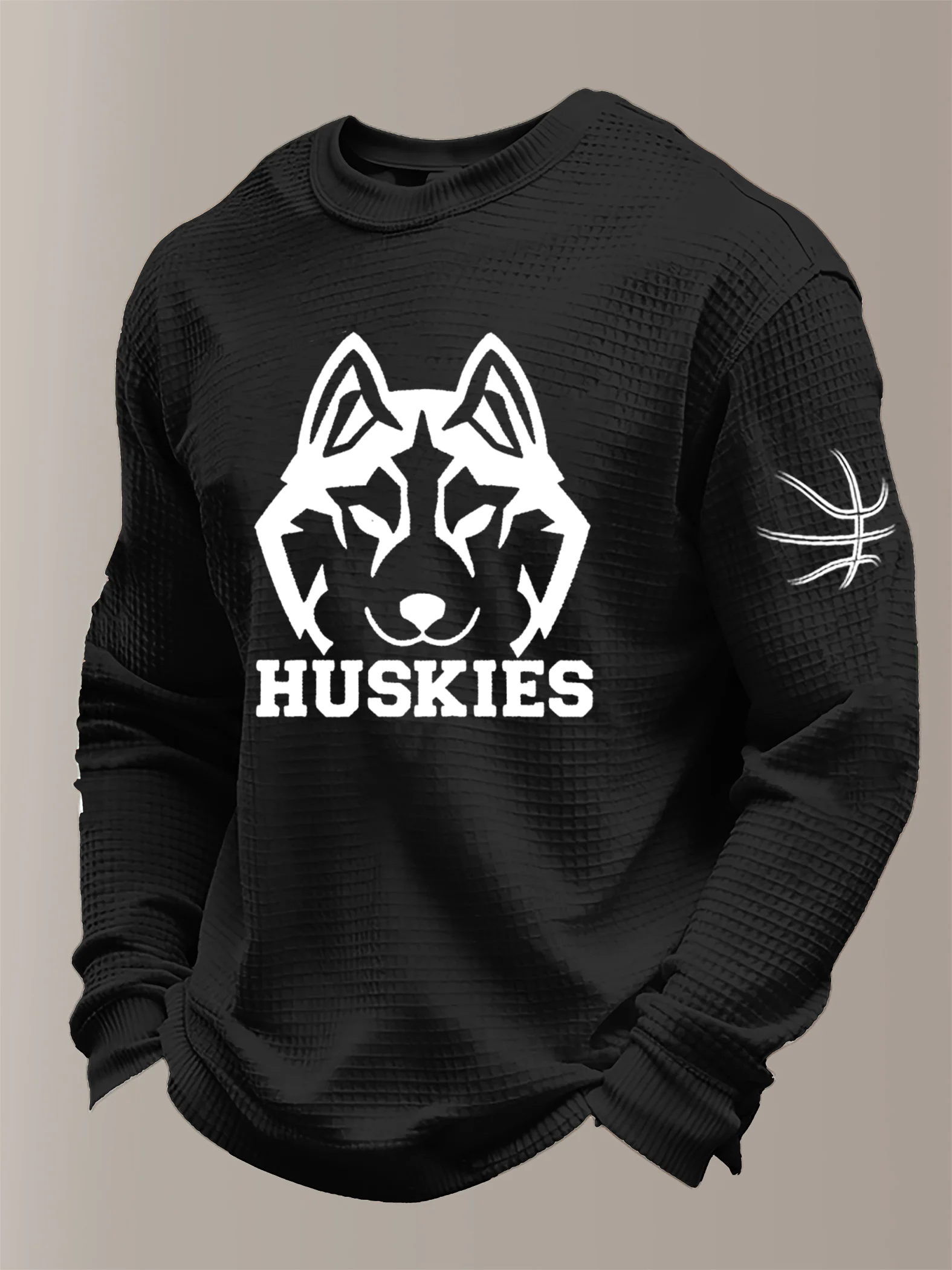 Men's Basketball Waffle Knit Long-Sleeve T-Shirt