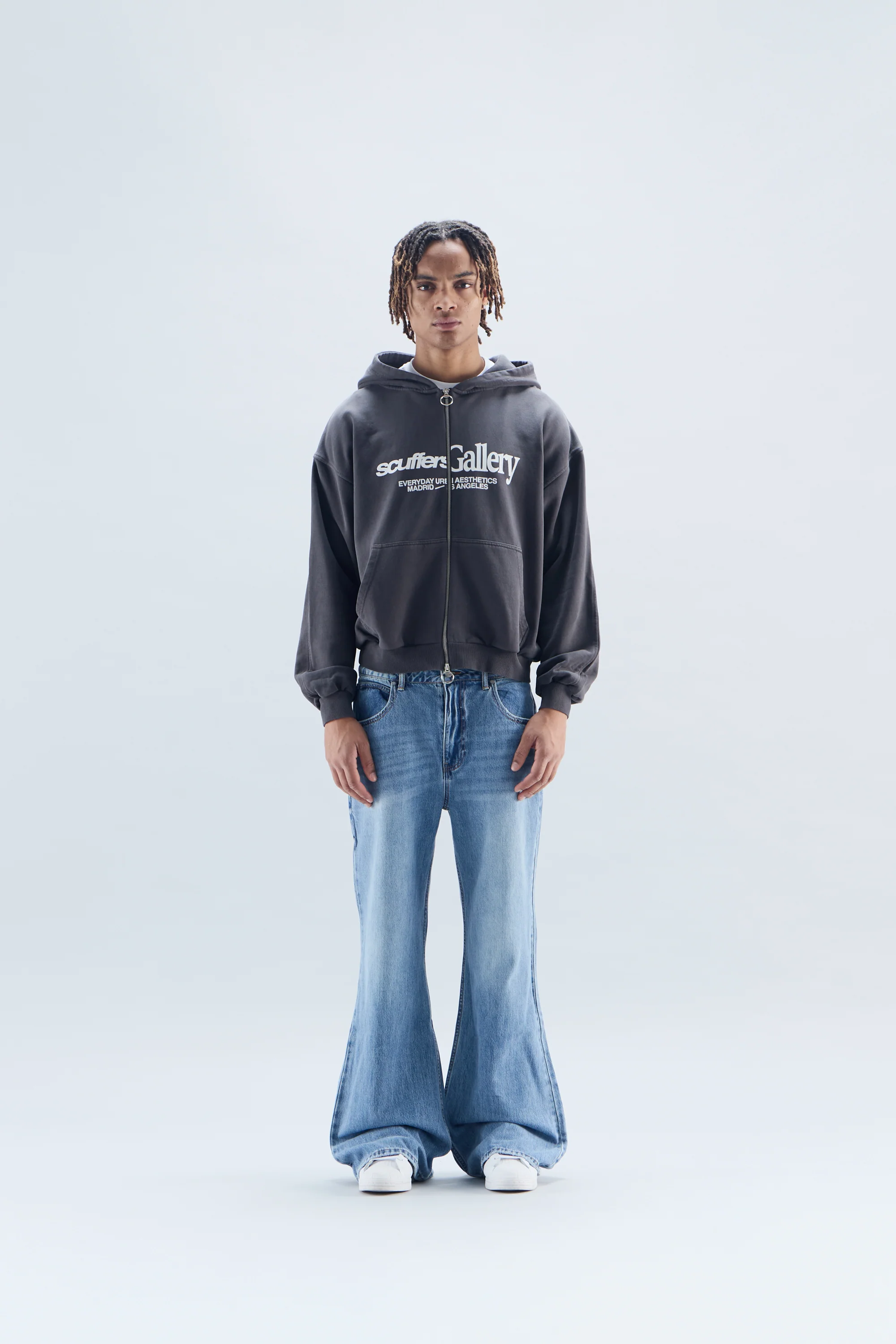 Gallery Black Zipped Hoodie