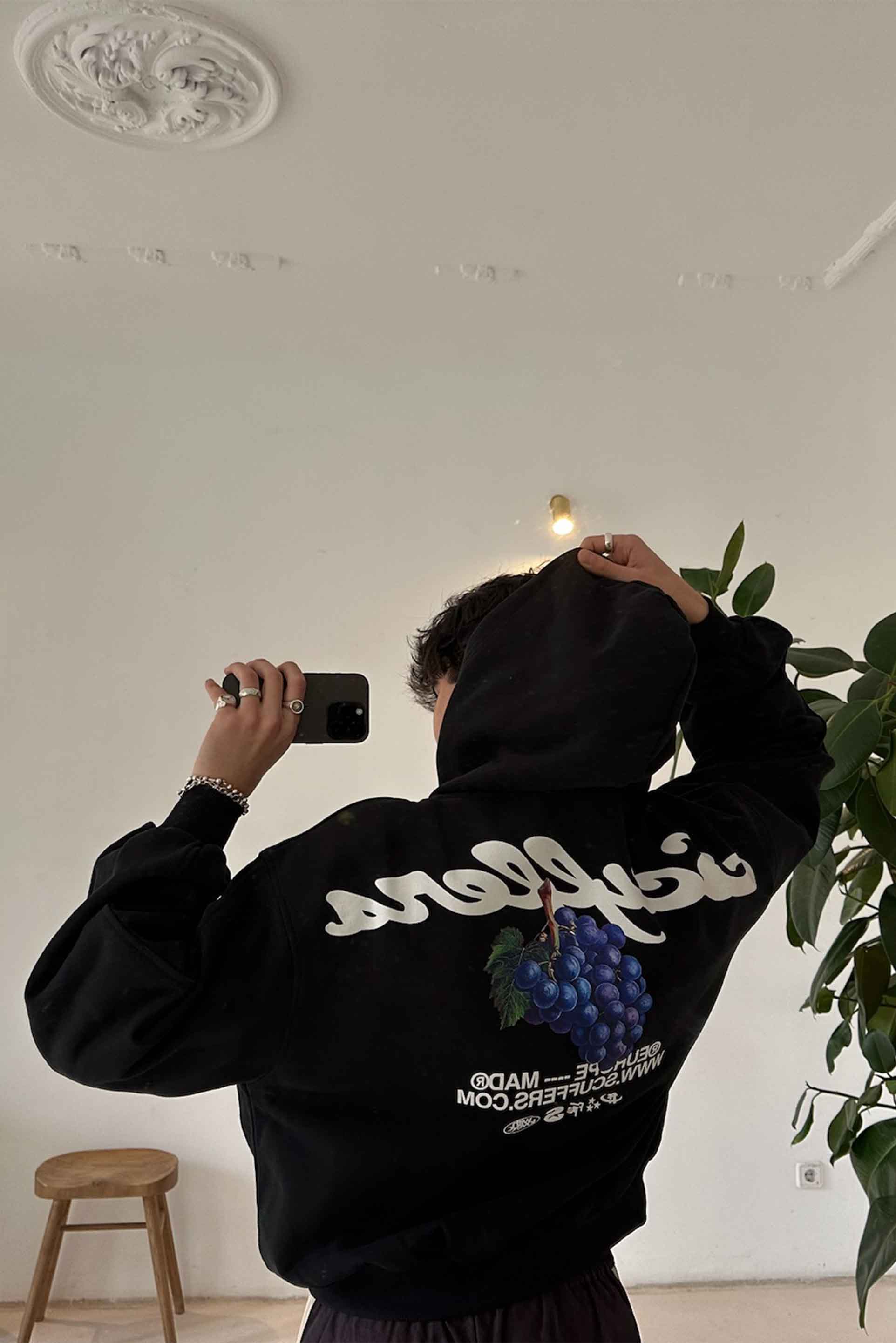 Tropical Black Hoodie