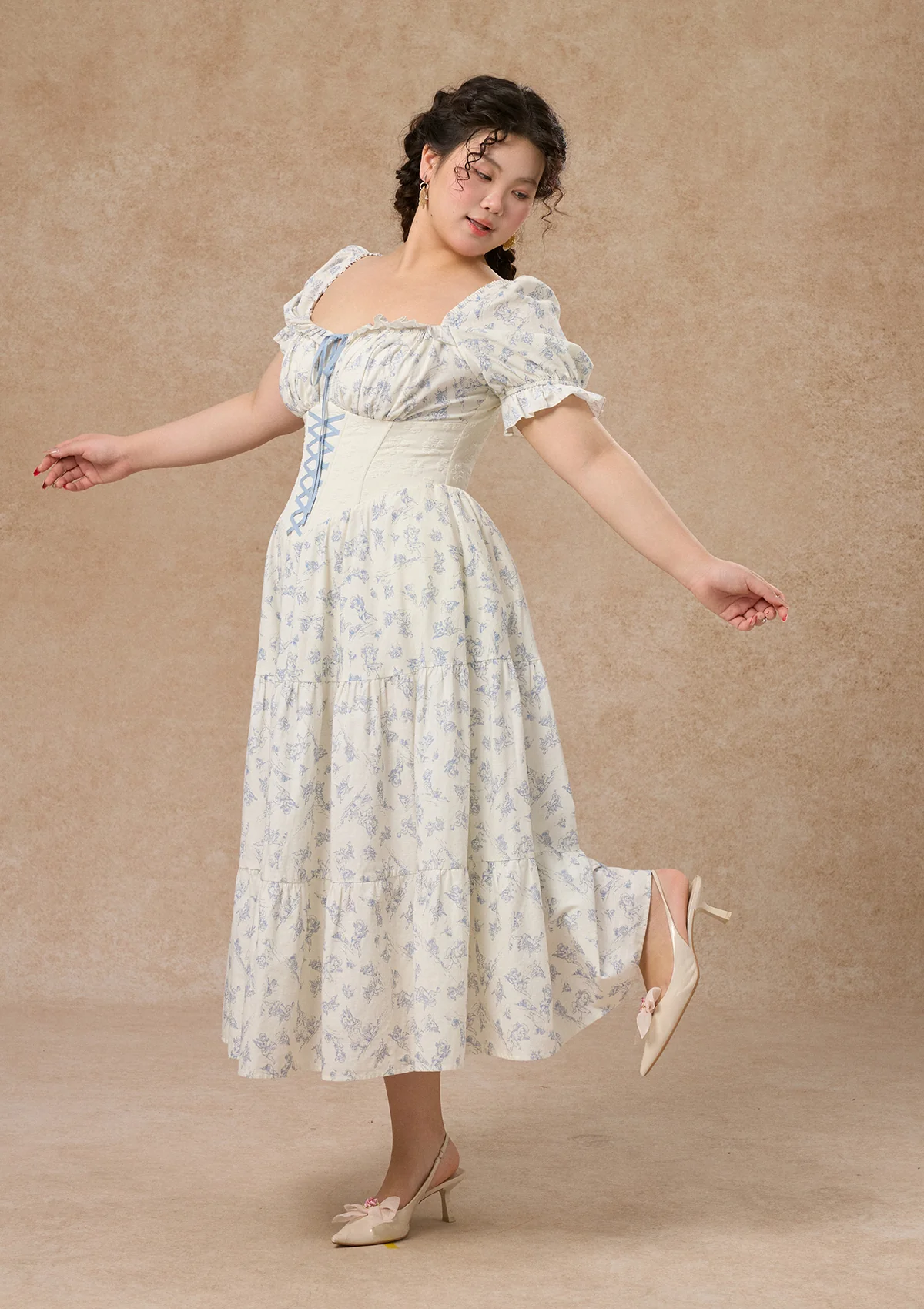 Curve&Plus Blue Dollhouse Corset Dress (Long)