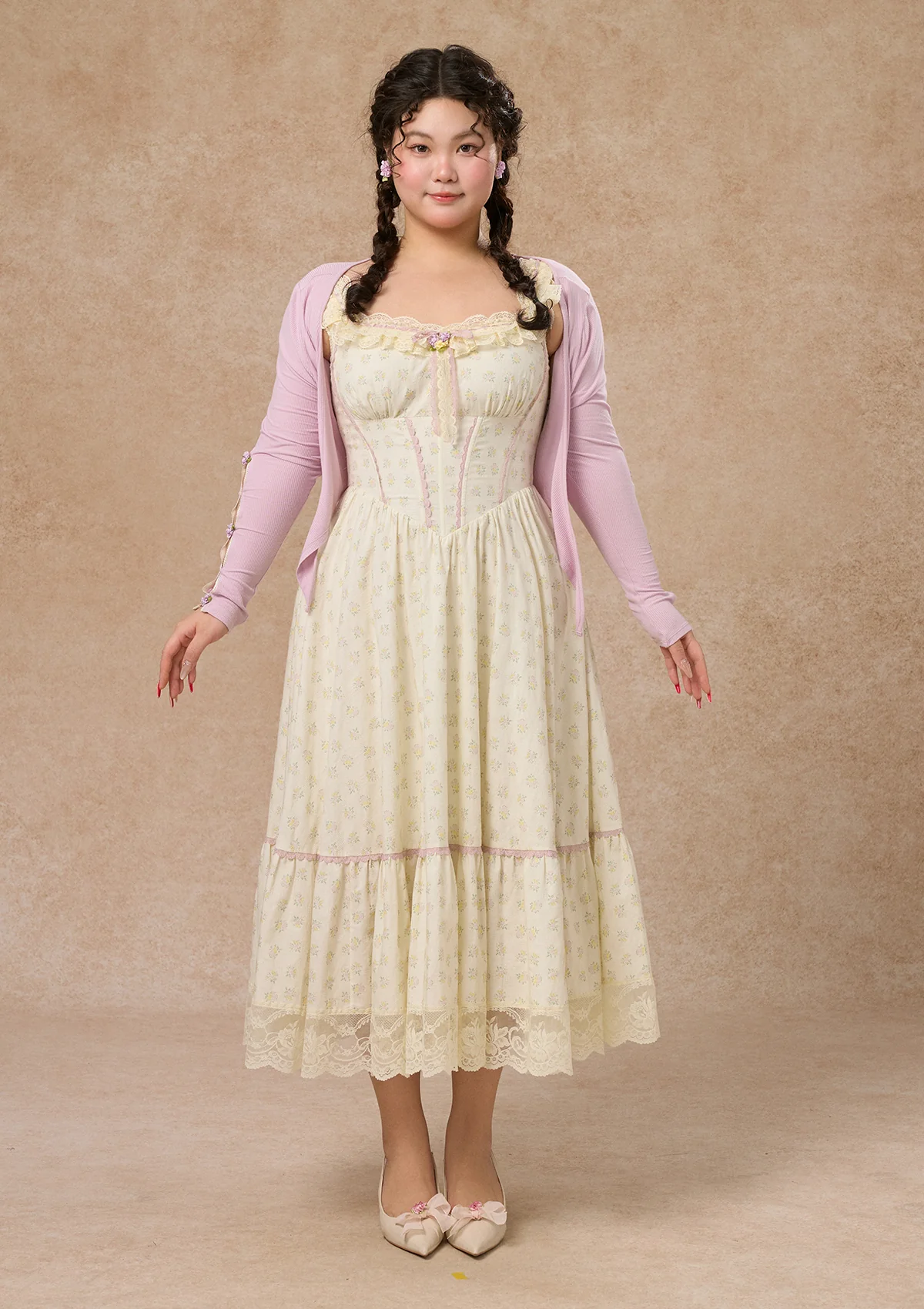 Curve&Plus Cream Clove Dress