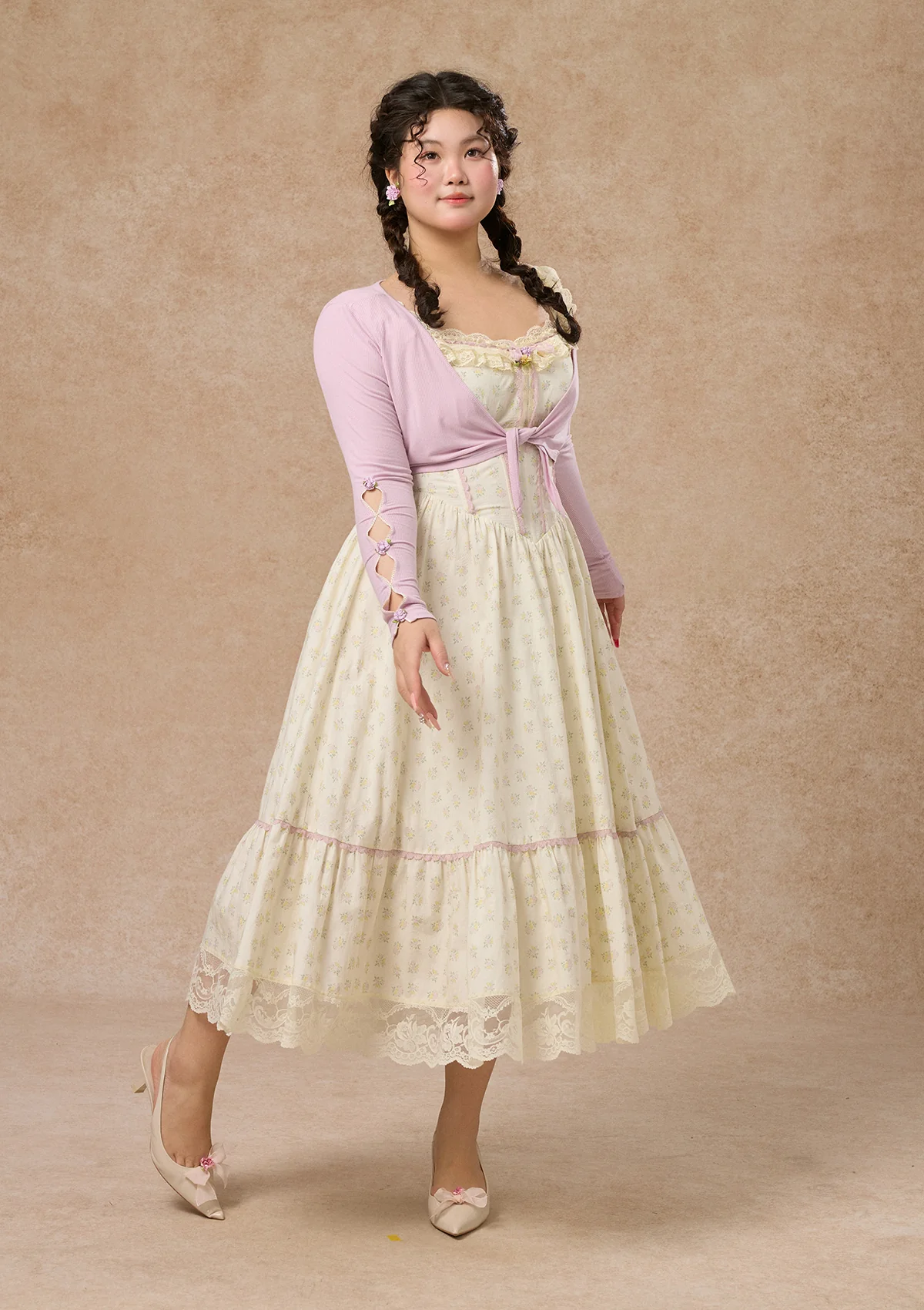 Curve&Plus Cream Clove Dress
