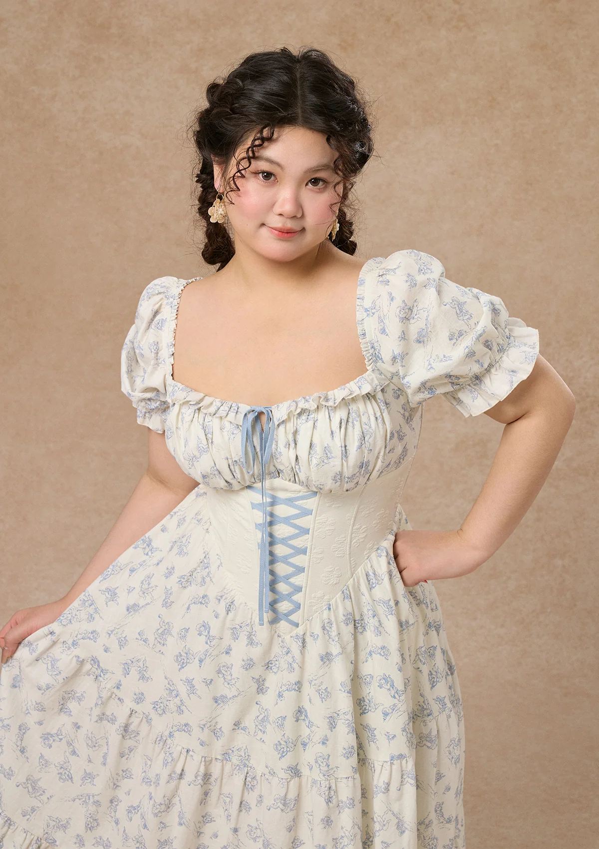 Curve&Plus Blue Dollhouse Corset Dress (Long)