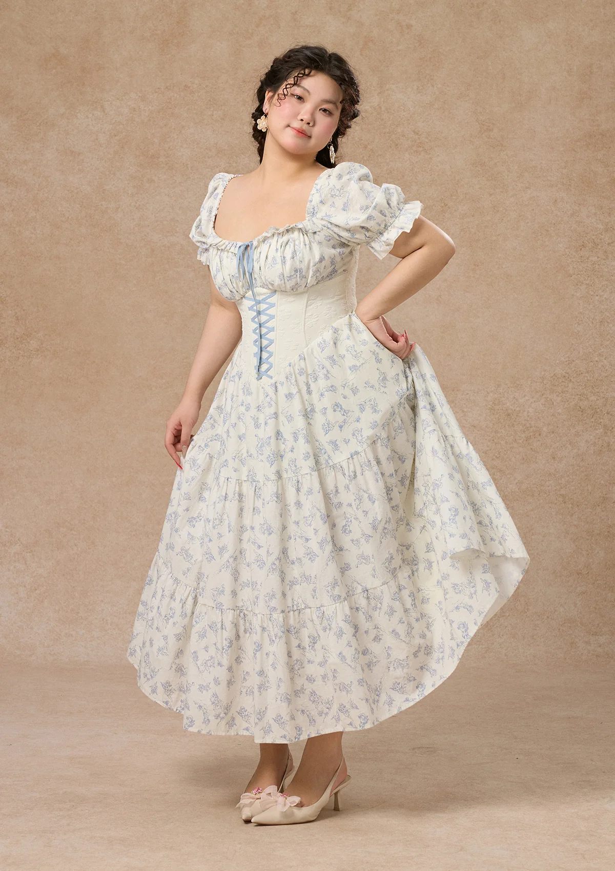 Curve&Plus Blue Dollhouse Corset Dress (Long)