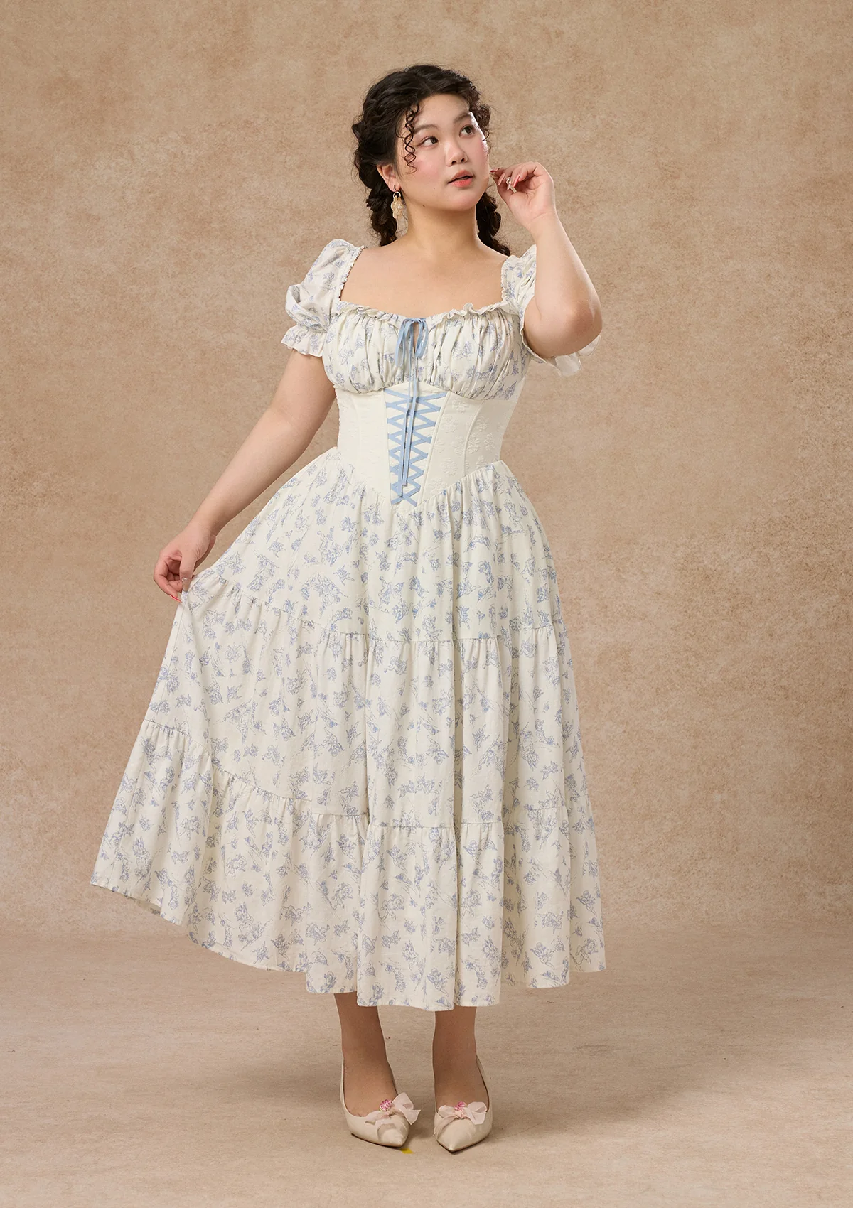 Curve&Plus Blue Dollhouse Corset Dress (Long)