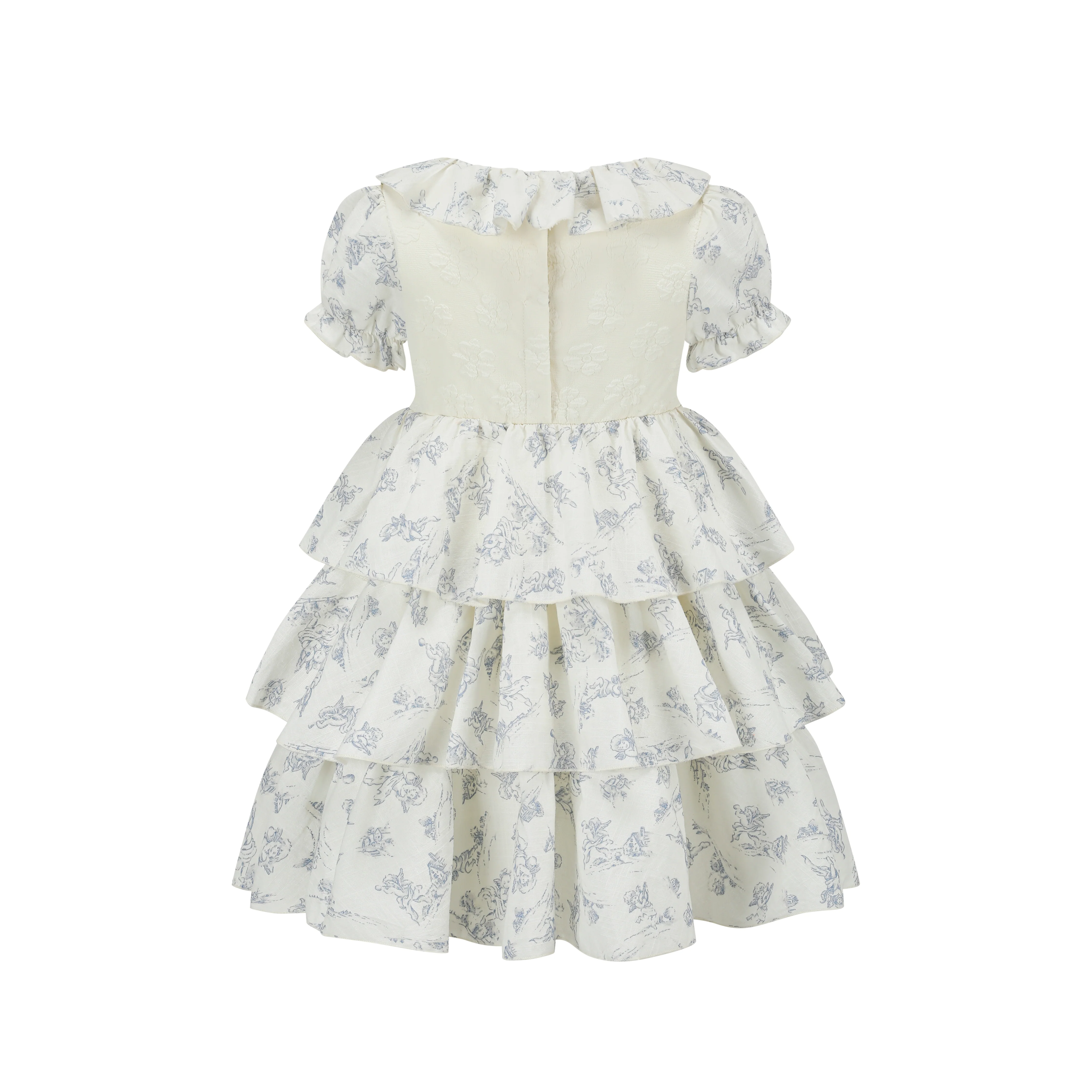 Toddler Girl Blue Dollhouse Corset Dress