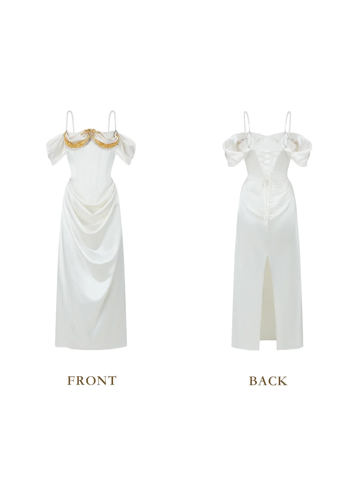 Ivory Maxi Corset Dress