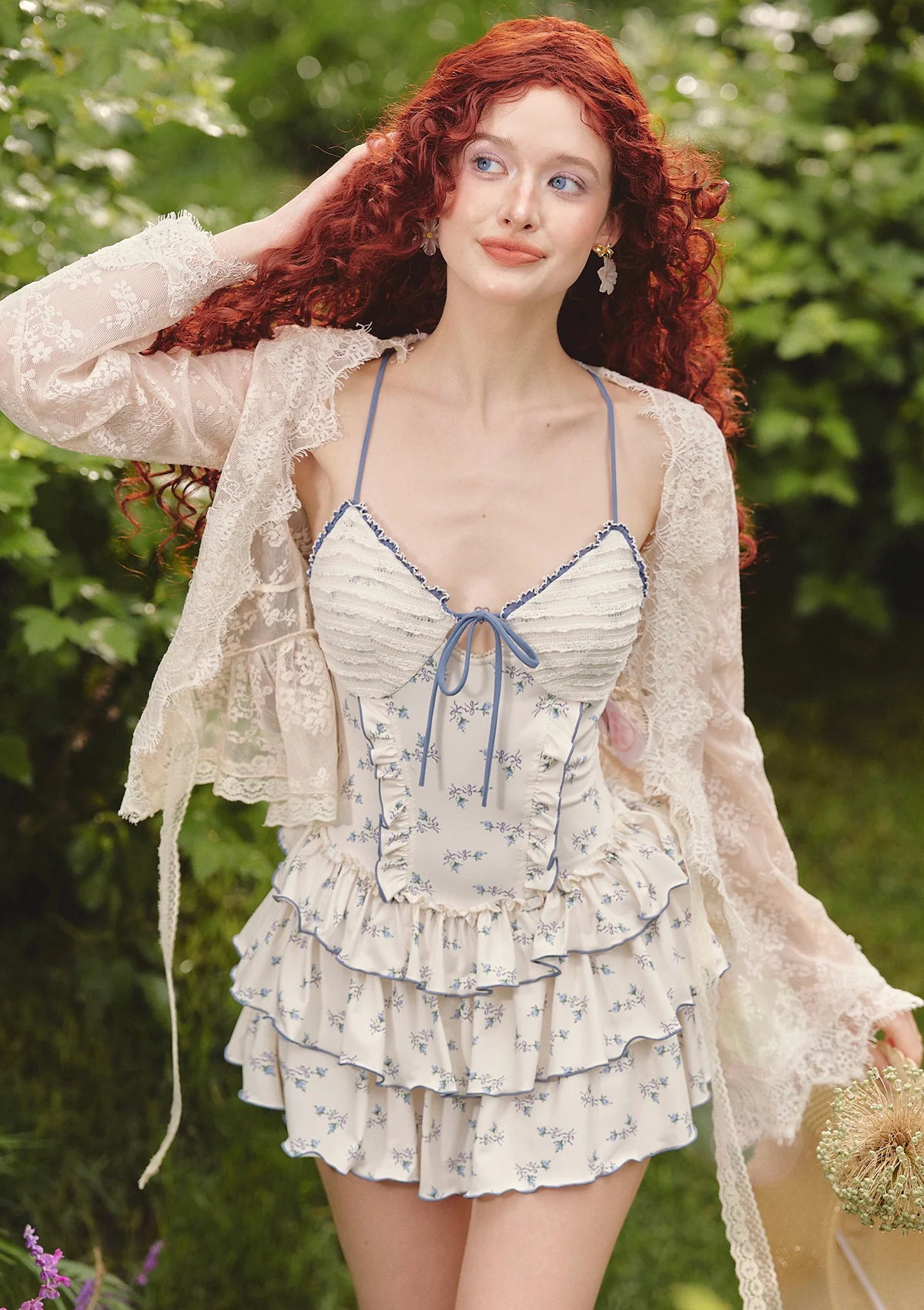 Blue Cherry Blossom Dress