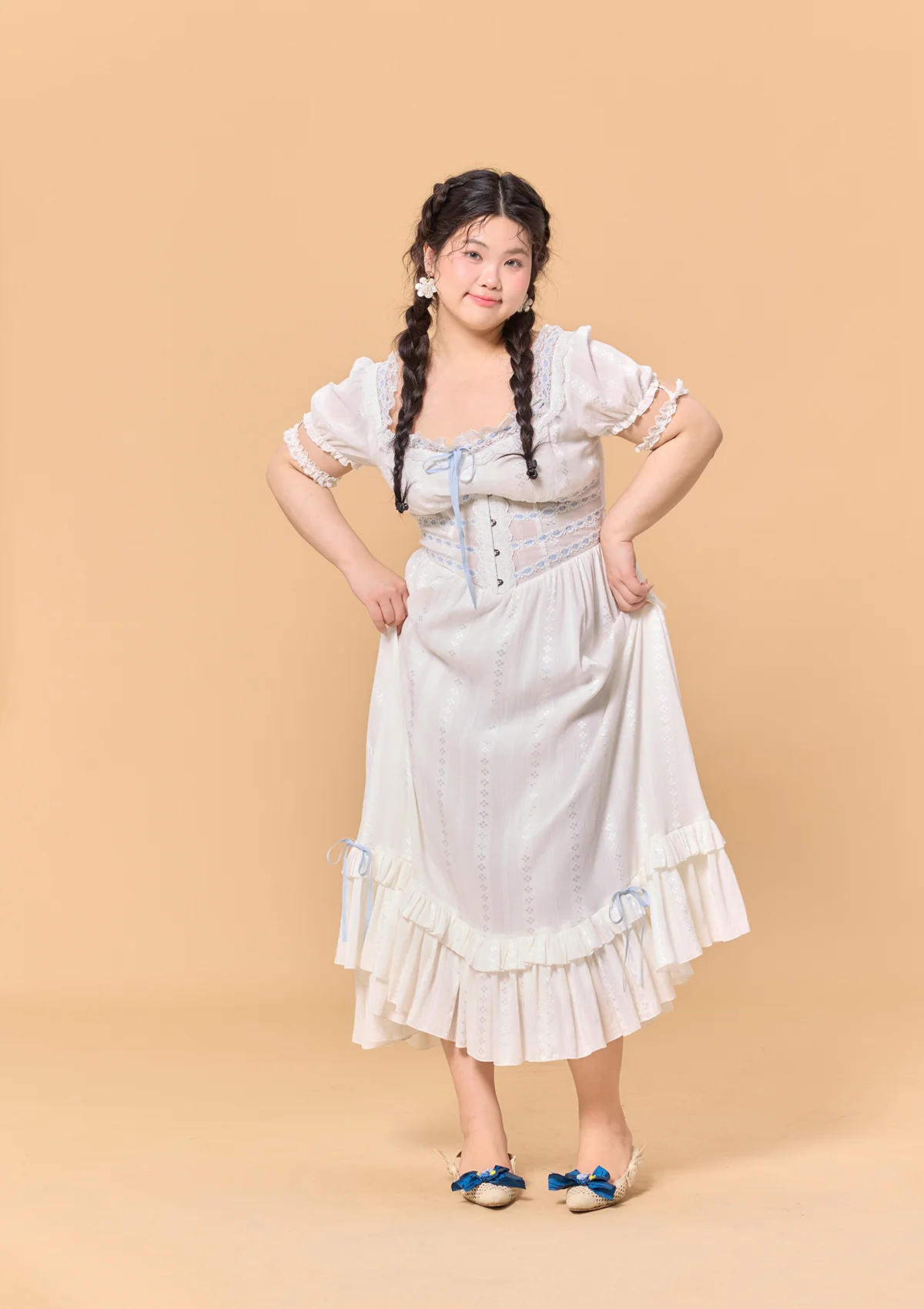 Curve & Plus Dear White Pages Dress