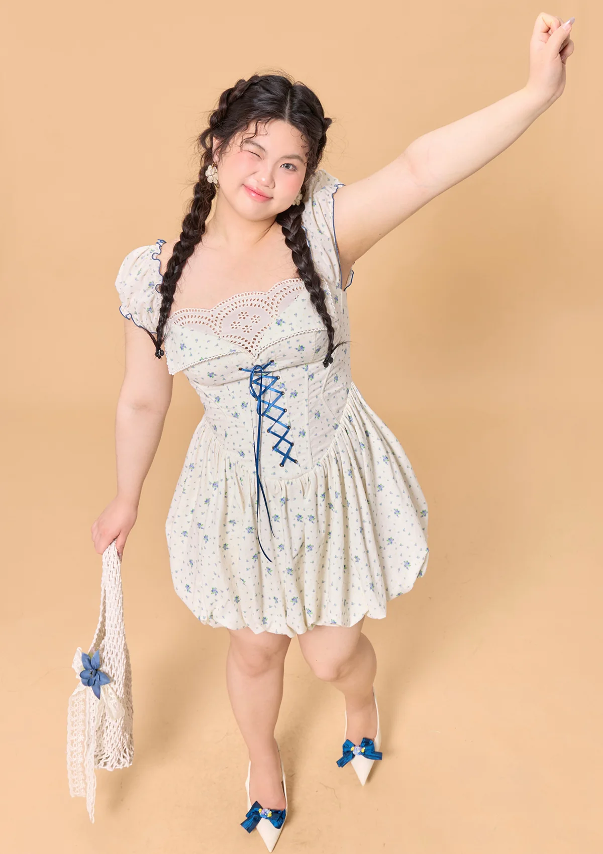 Curve & Plus Blueberry Jam Jar Dress