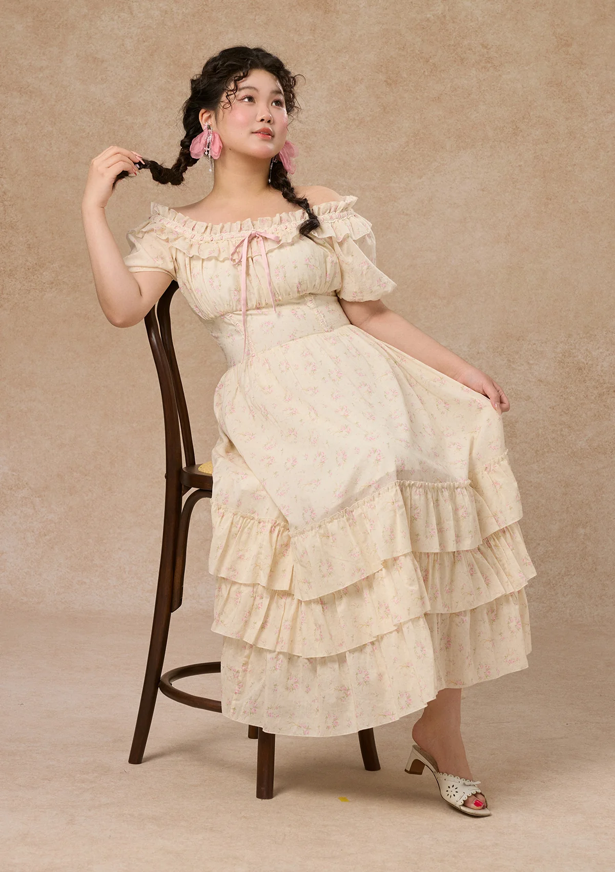 Curve&Plus Flower&Poetry Corset Dress