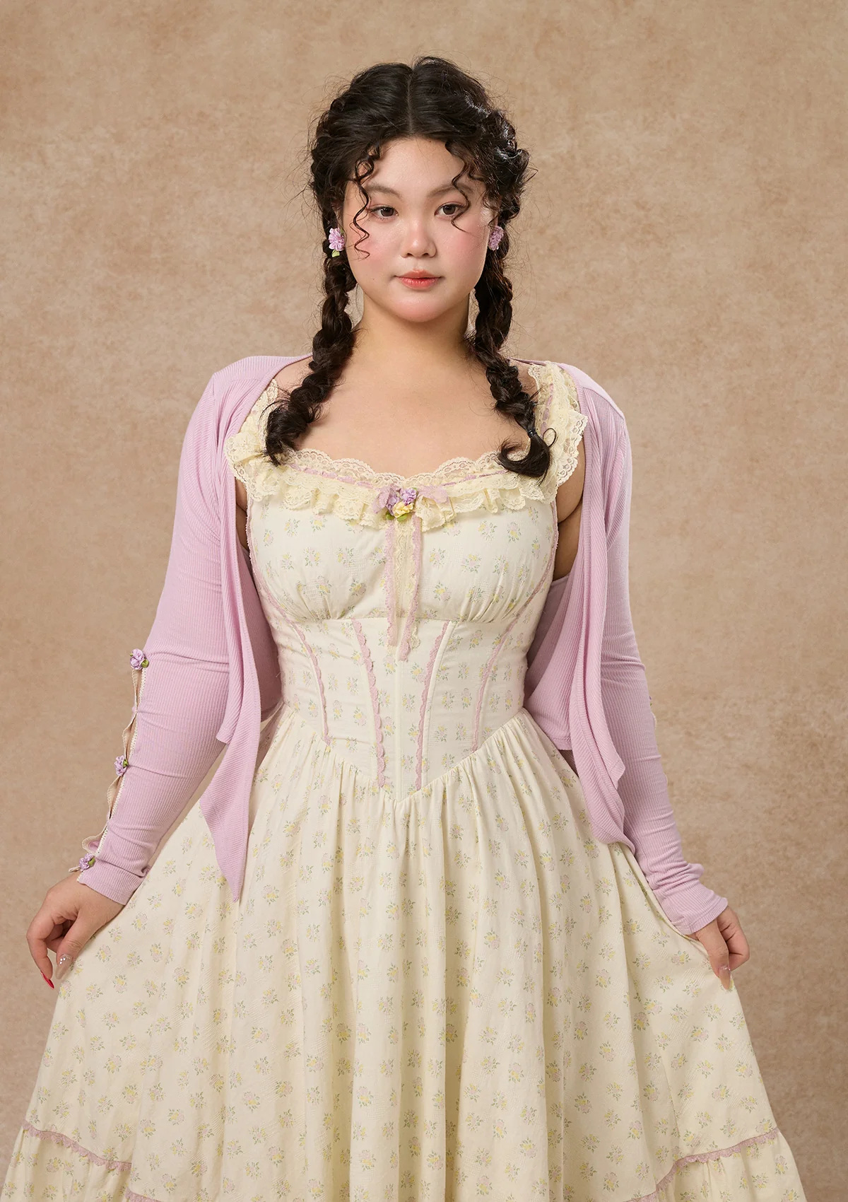 Curve&Plus Cream Clove Dress