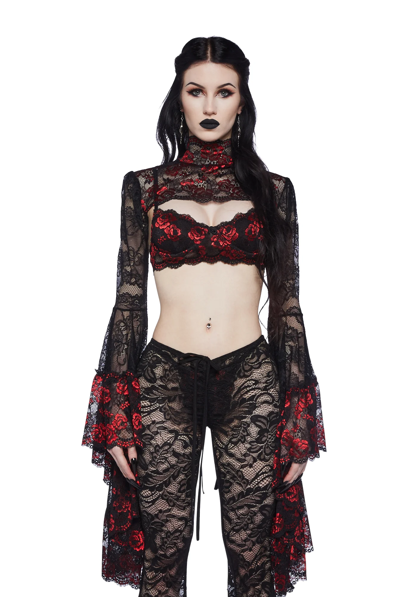 Gothic Fires Lace Shrug