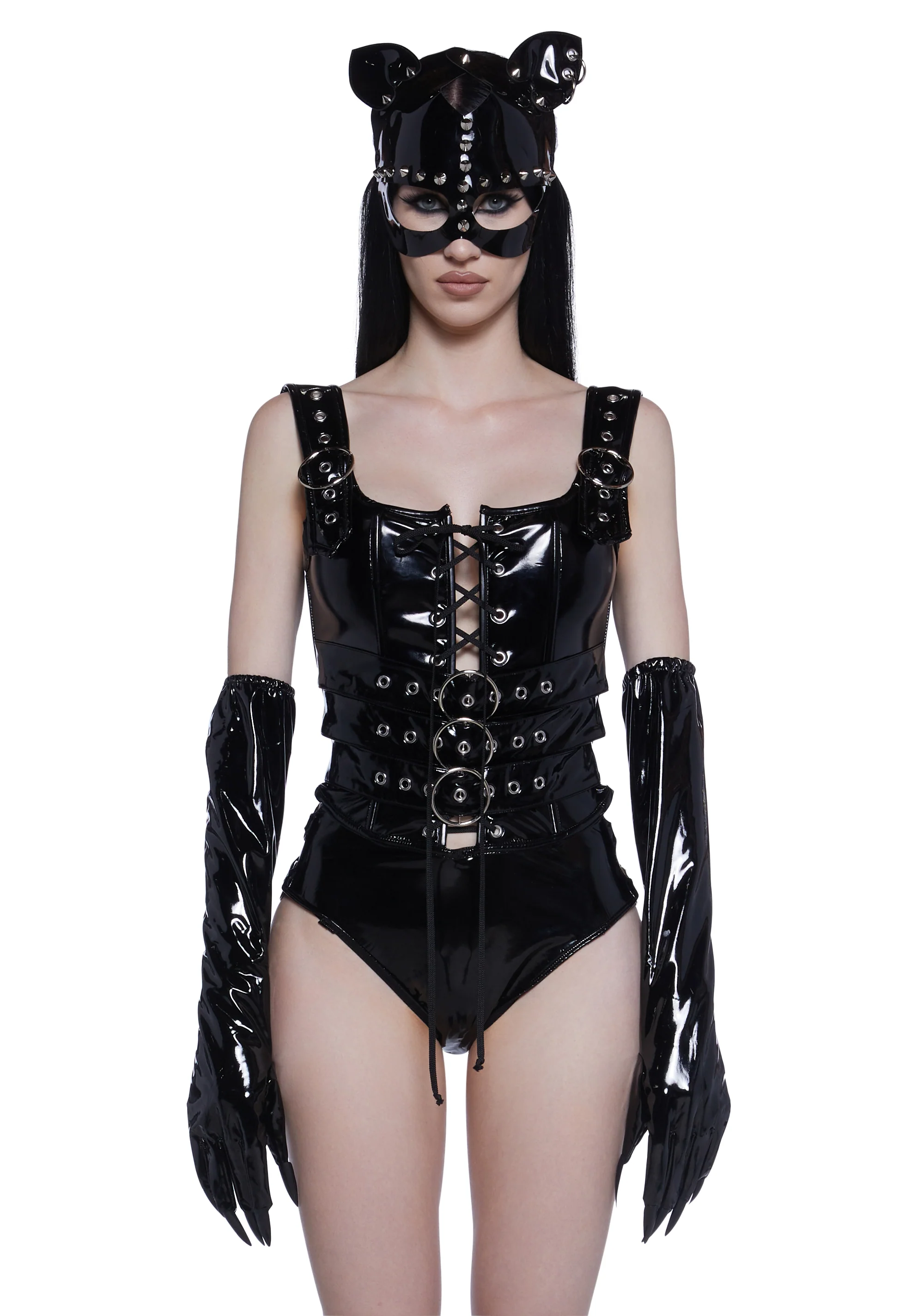 Kitten With Claws Vinyl Gloves