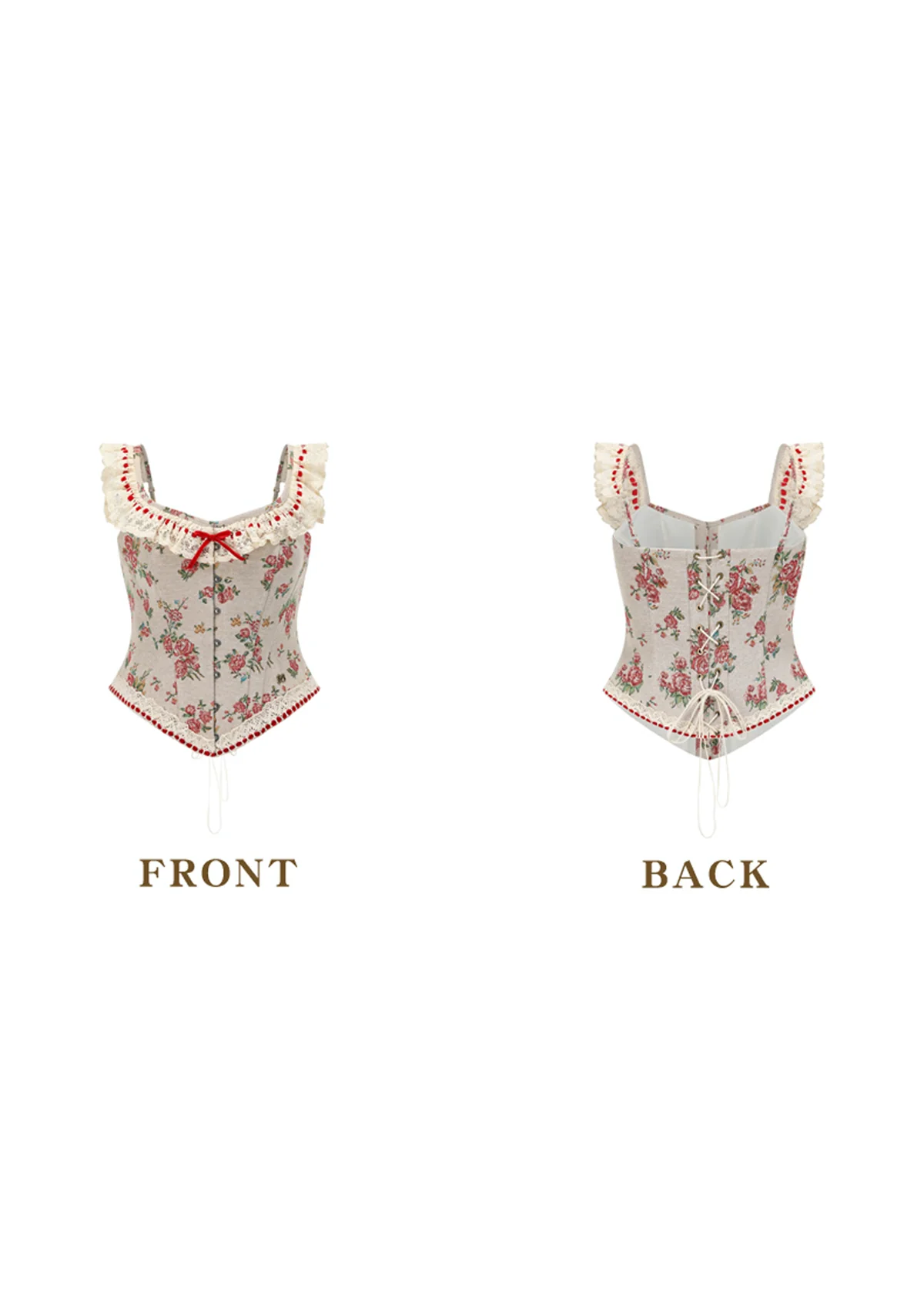 Curve & Plus Rosey Christmas Cottage Corset